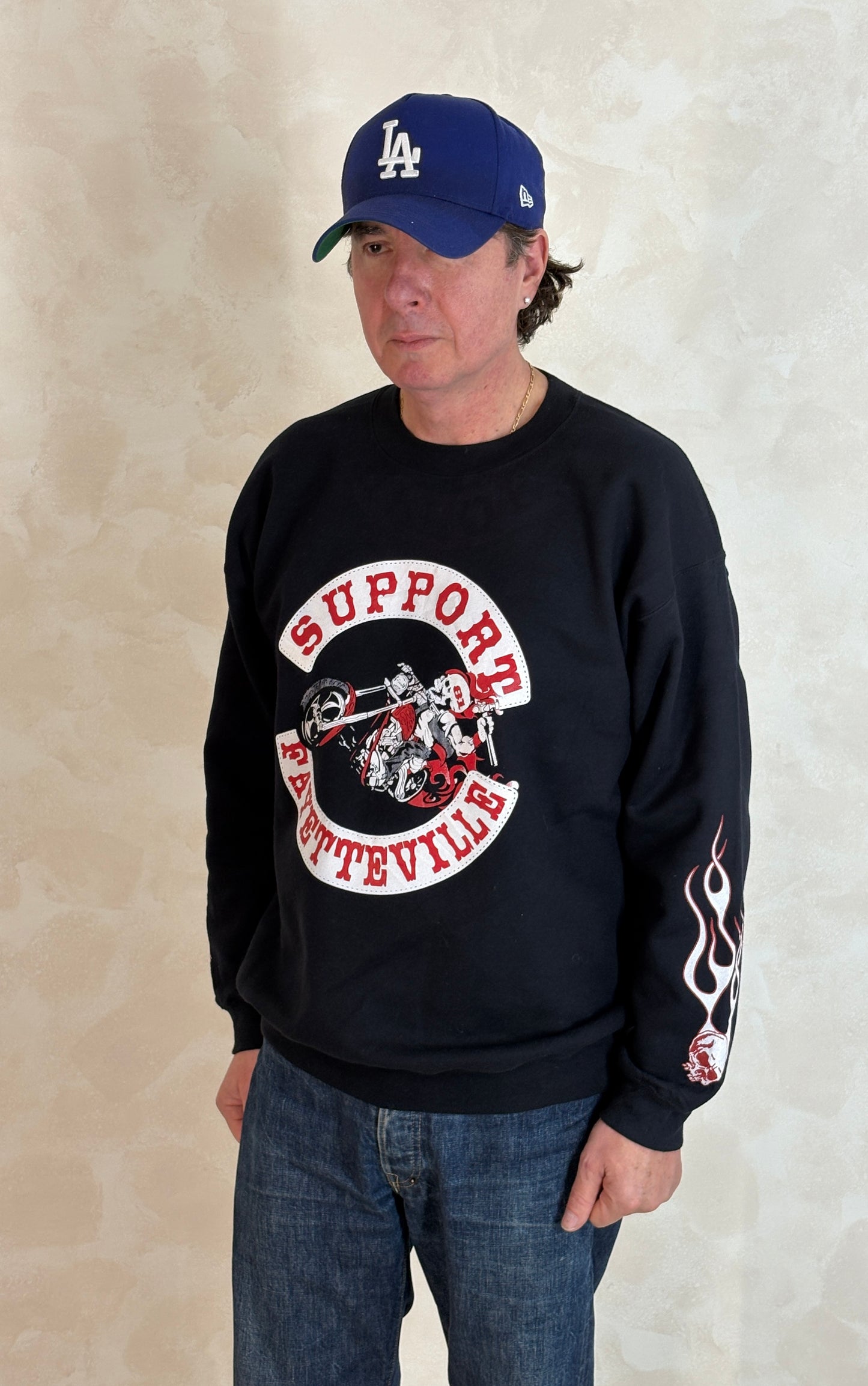Size L Crew Sweat Support Fayetteville