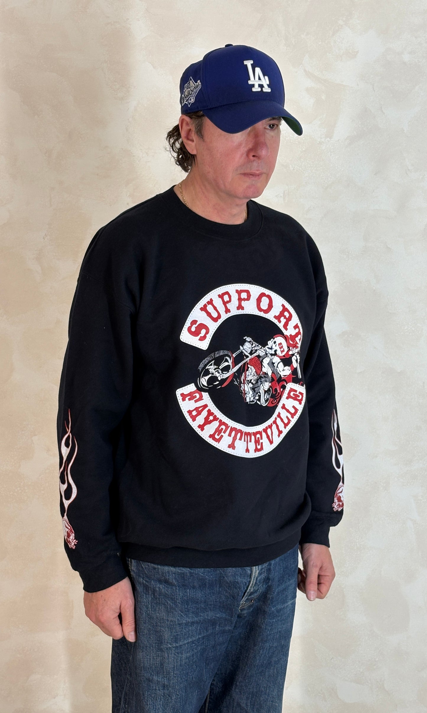 Size L Crew Sweat Support Fayetteville