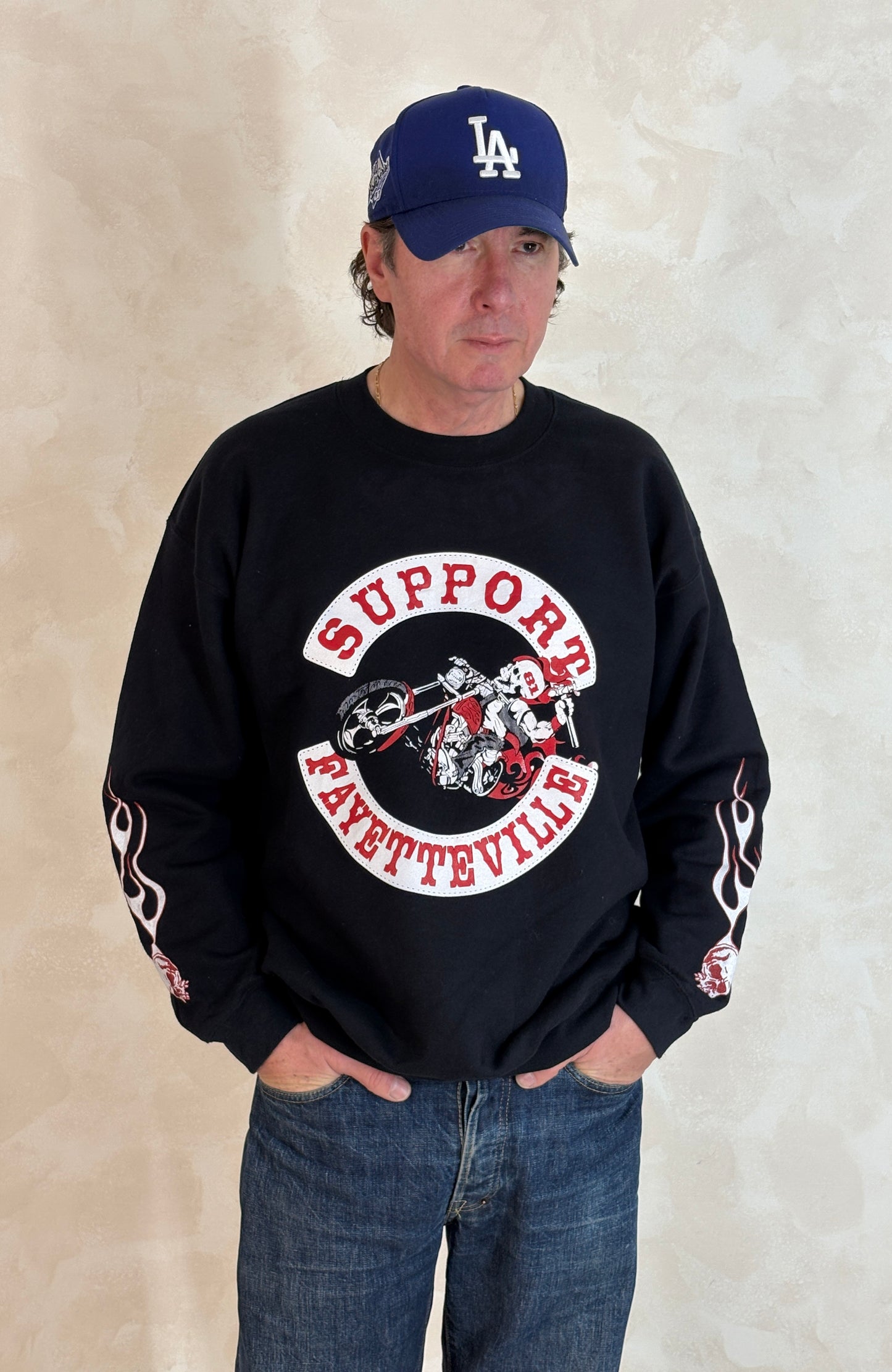 Size L Crew Sweat Support Fayetteville