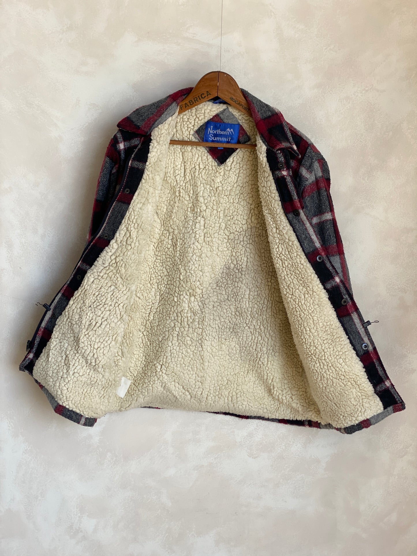 Large. Heavy plaid zipper jacket made by Northern Summit
