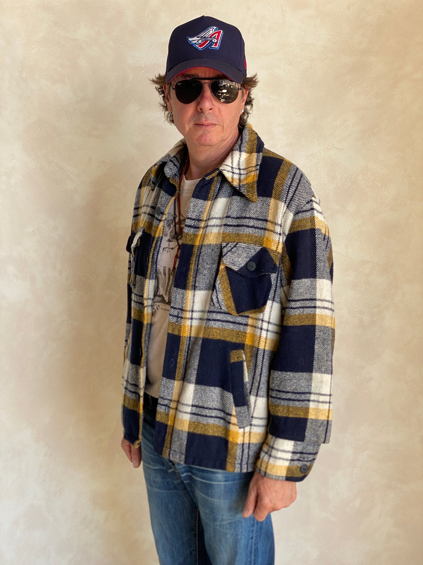 Size 44US/54EU . Vintage plaid heavy shirt jacket by Sears mens store