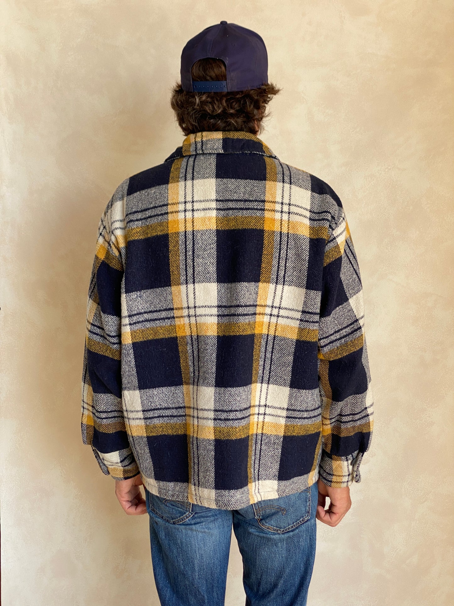 Size 44US/54EU . Vintage plaid heavy shirt jacket by Sears mens store