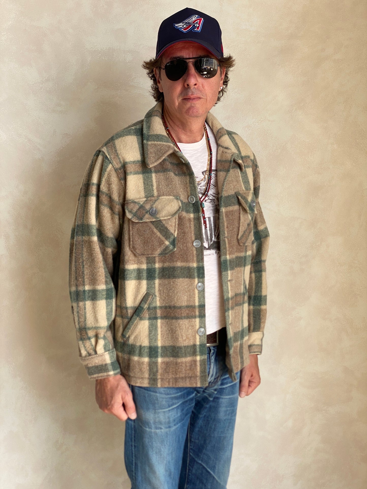 Large. Vintage wool plaid Woolrich shirt jacket - USA Vintage Bcn