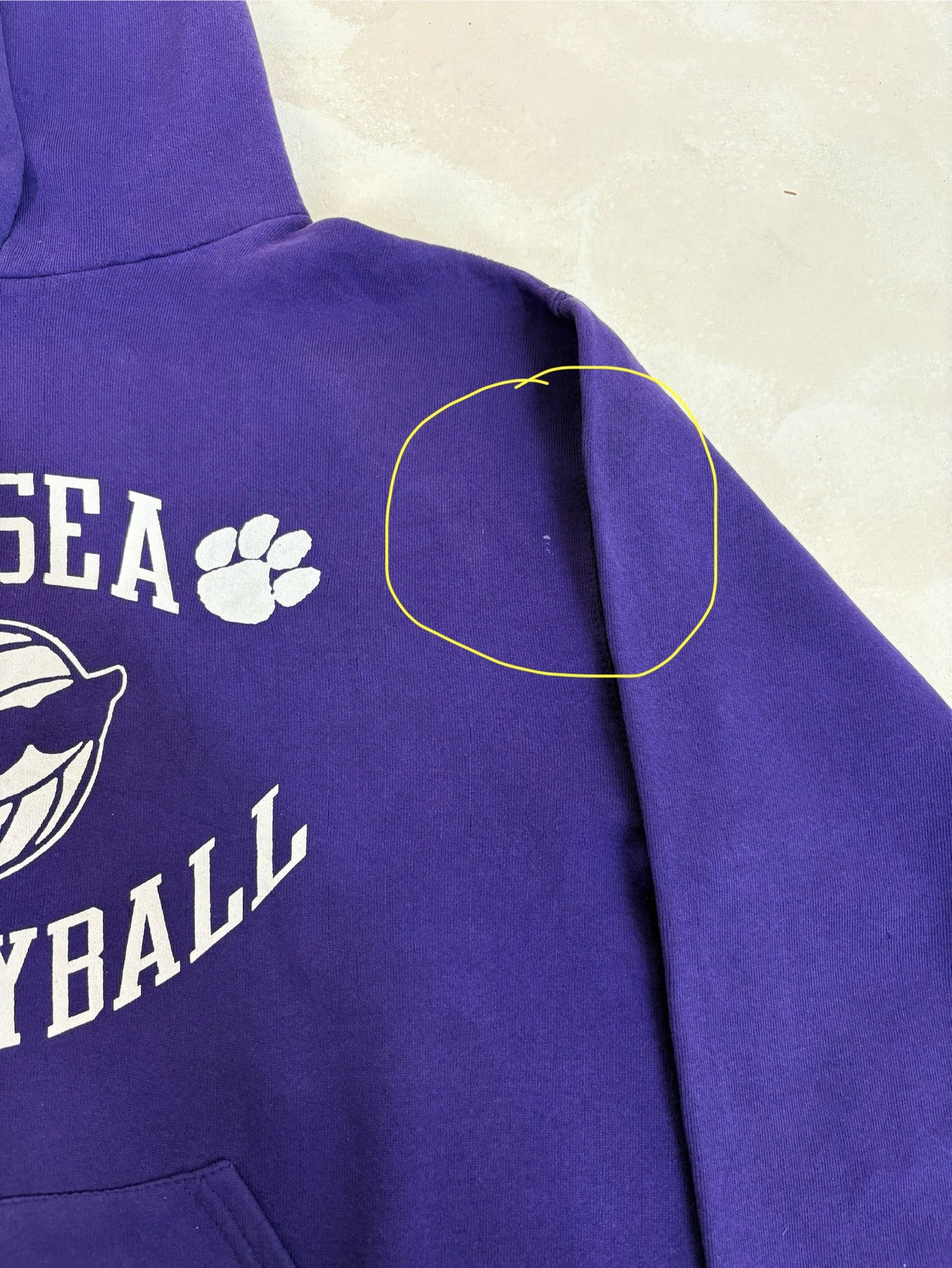 Size L Hooded Swansea Volleyball Made In USA