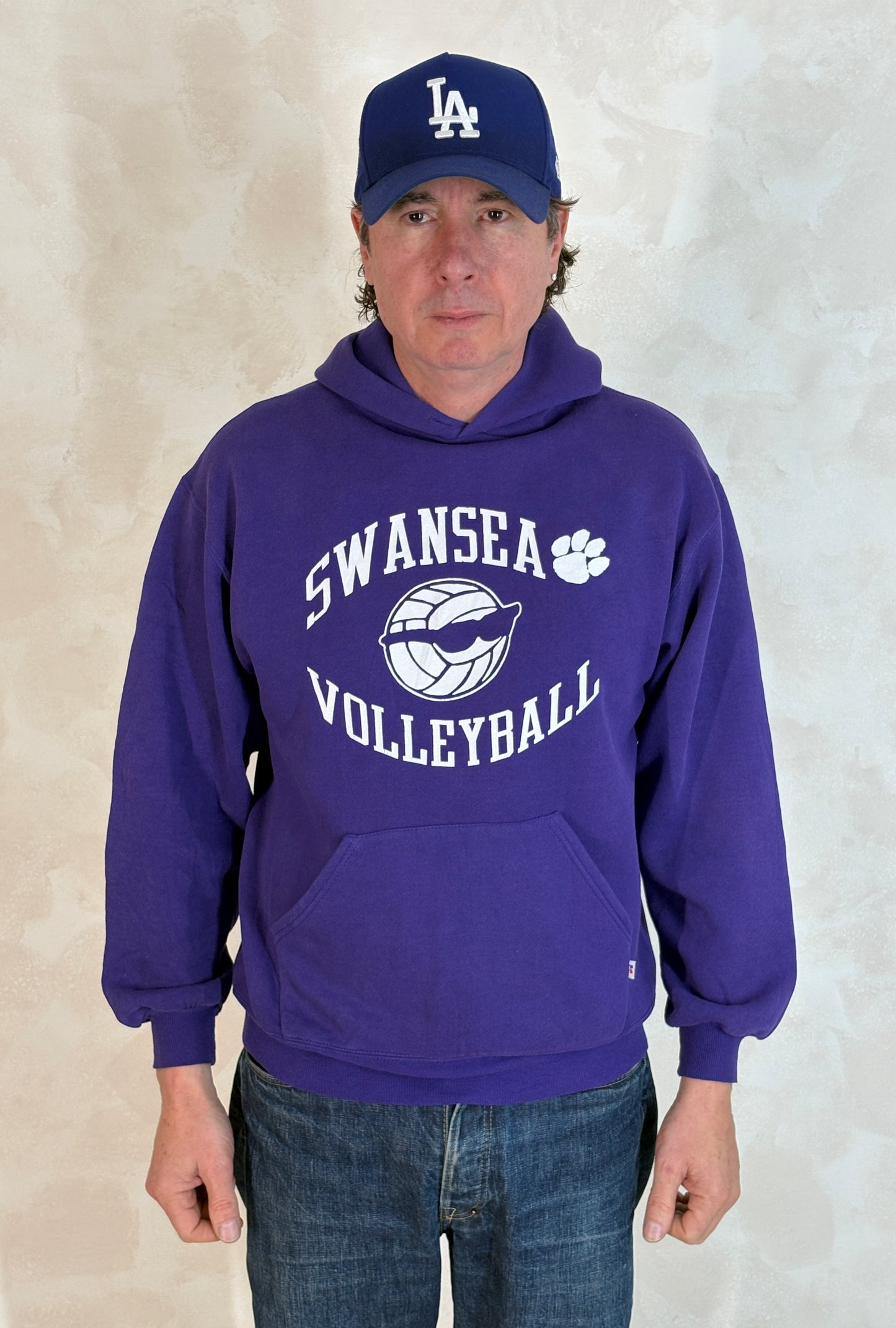 Size L Hooded Swansea Volleyball Made In USA