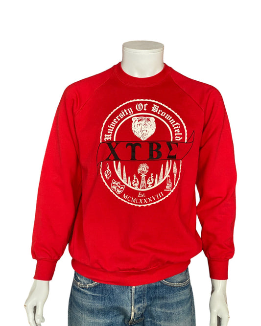 XL. 80s Vintage University of Brownfield sweatshirt Made In USA