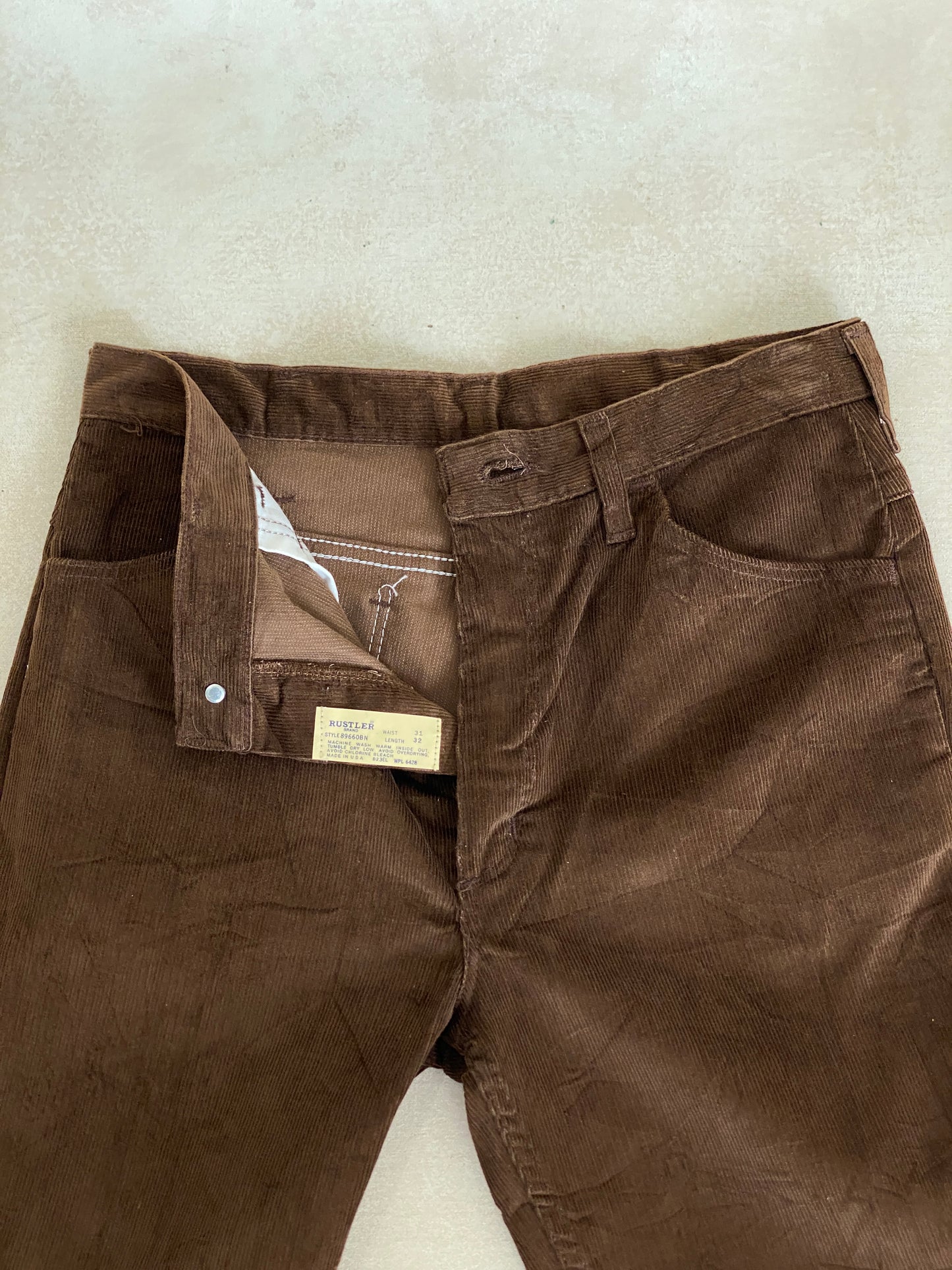 31X32 Vintage New old stock Rustler corduroy pants Made in USA