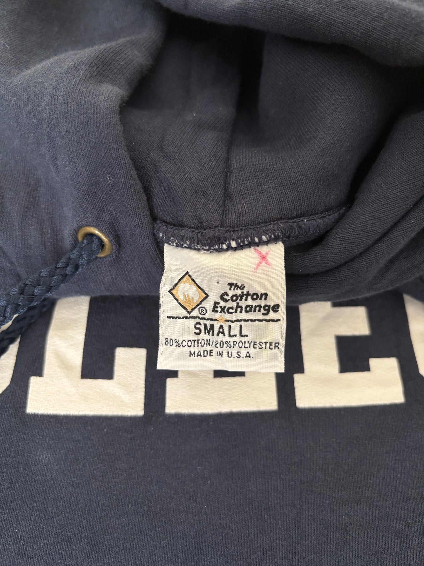Size S Hooded Wheaton College Made in USA By The Cotton Exchange
