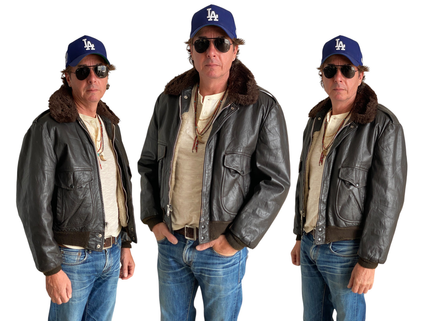 Vintage Leather Bomber Flight Jacket - Size 42US Reg (52EU) | Classic Aviator Style
