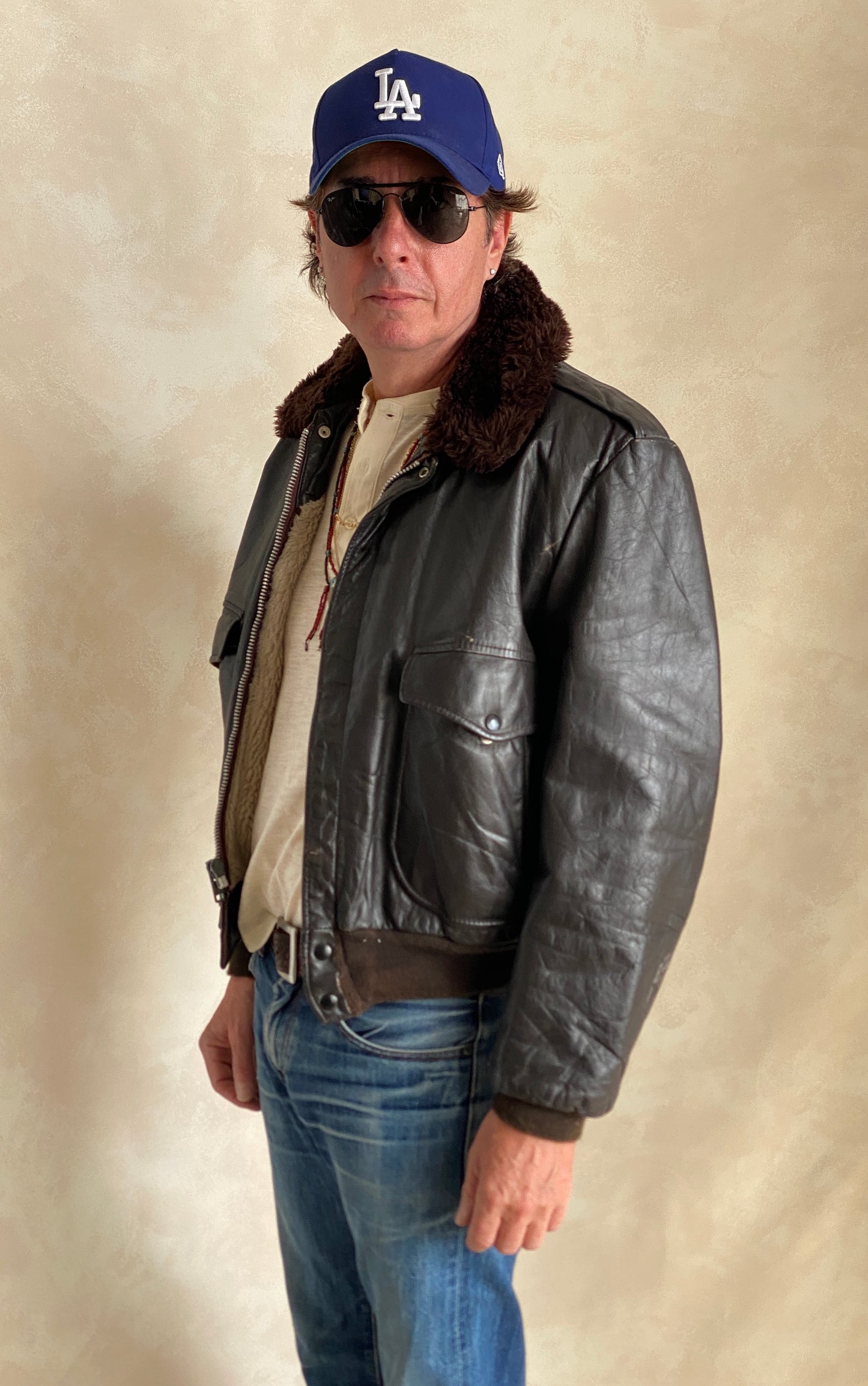 Vintage Cooper Leather Bomber Flight Jacket Aviator - Size 42 US Reg (52 EU), Made in USA