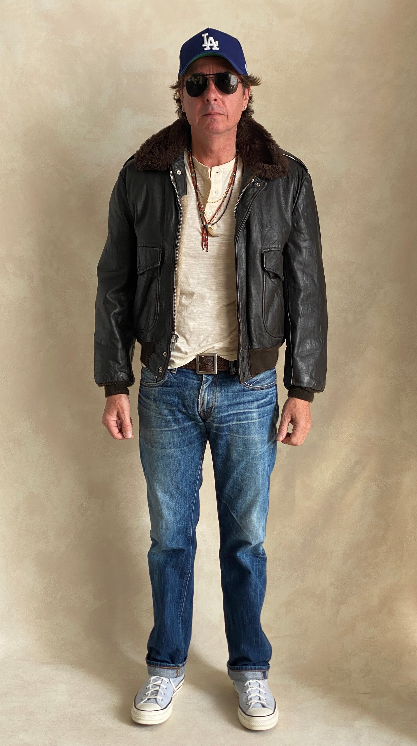 Vintage Leather Bomber Flight Jacket - Size 42US Reg (52EU) | Classic Aviator Style