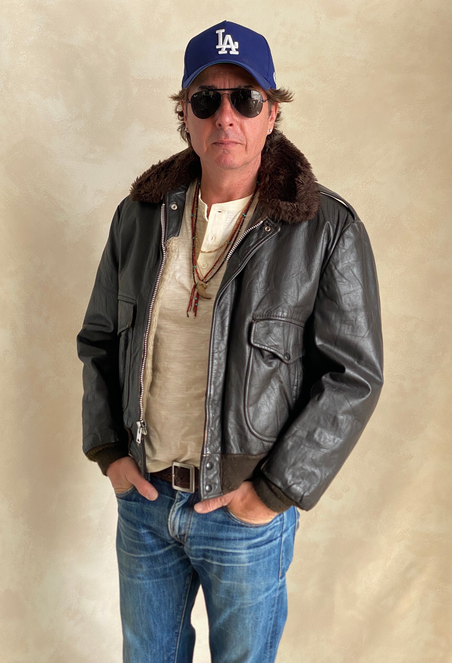 Vintage Leather Bomber Flight Jacket - Size 42US Reg (52EU) | Classic Aviator Style