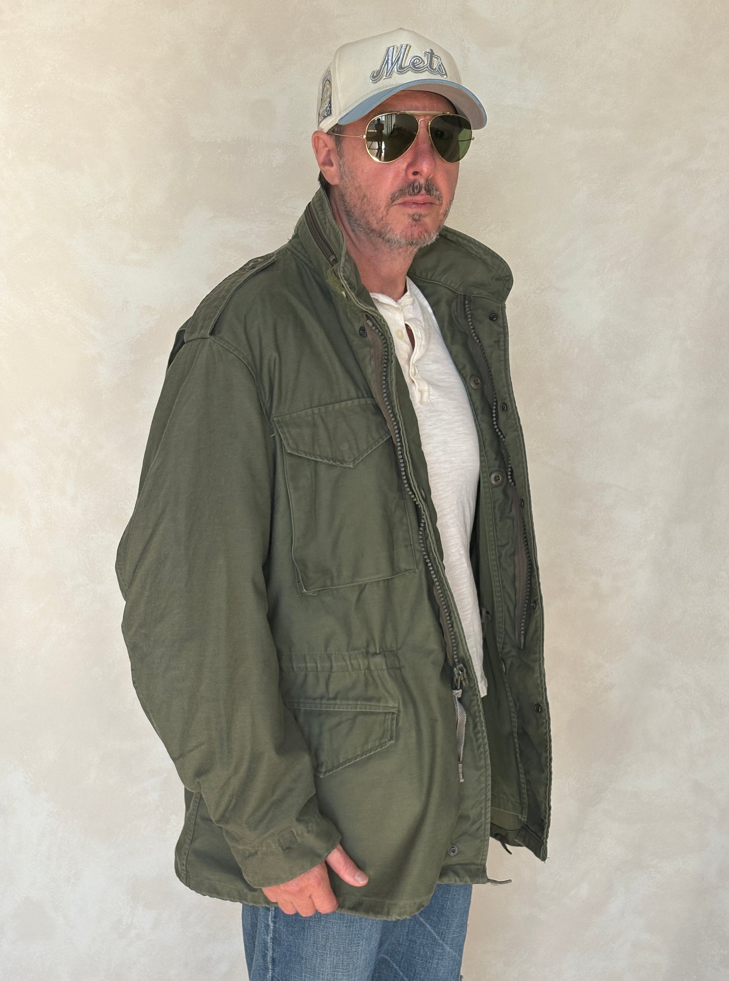 Large Long . Authentic USMC 1987 US M-65 field jacket Military
