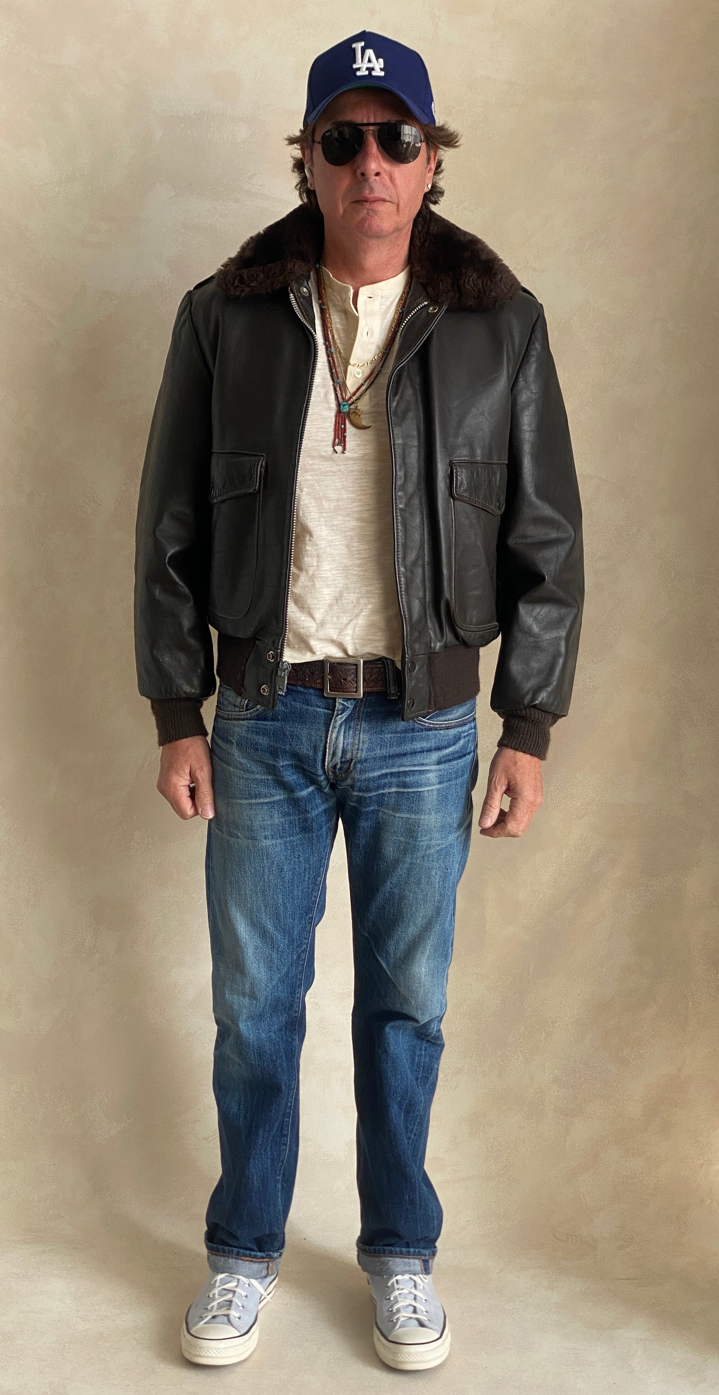 Size 40US (50EU) Vintage Leather Bomber Flight Jacket, Aviator G-1, Made in USA - Classic Aviation Collectible