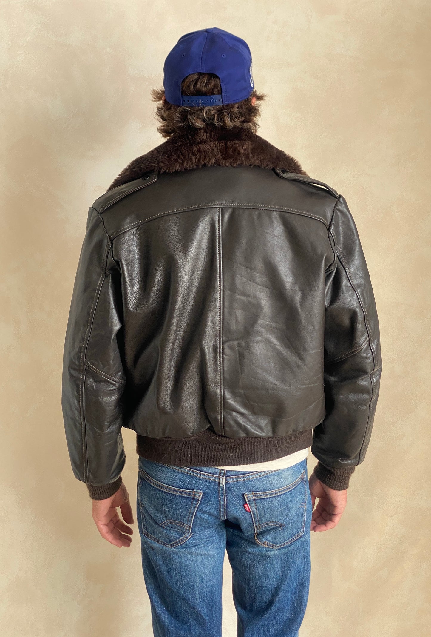Size 40US (50EU) Vintage Leather Bomber Flight Jacket, Aviator G-1, Made in USA - Classic Aviation Collectible
