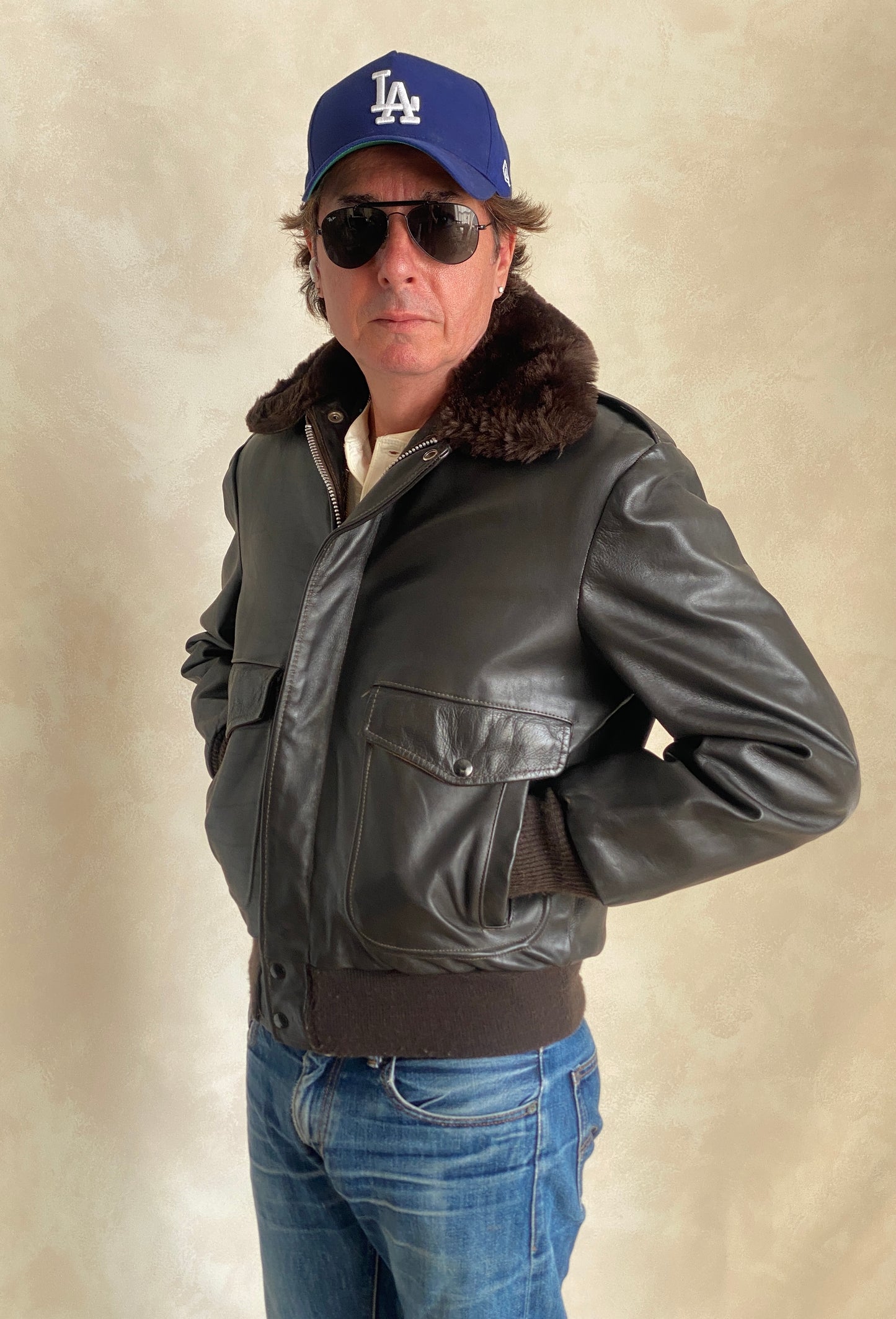 Size 40US (50EU) Vintage Leather Bomber Flight Jacket, Aviator G-1, Made in USA - Classic Aviation Collectible