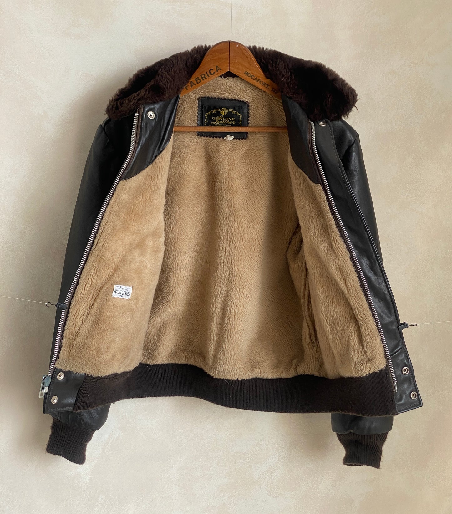 Size 40US (50EU) Vintage Leather Bomber Flight Jacket, Aviator G-1, Made in USA - Classic Aviation Collectible