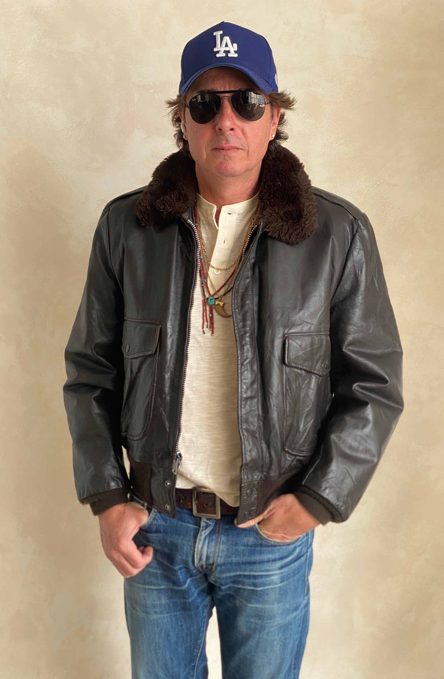 Size 42 USA / 52EU. Vintage Cooper leather Flight Jacket