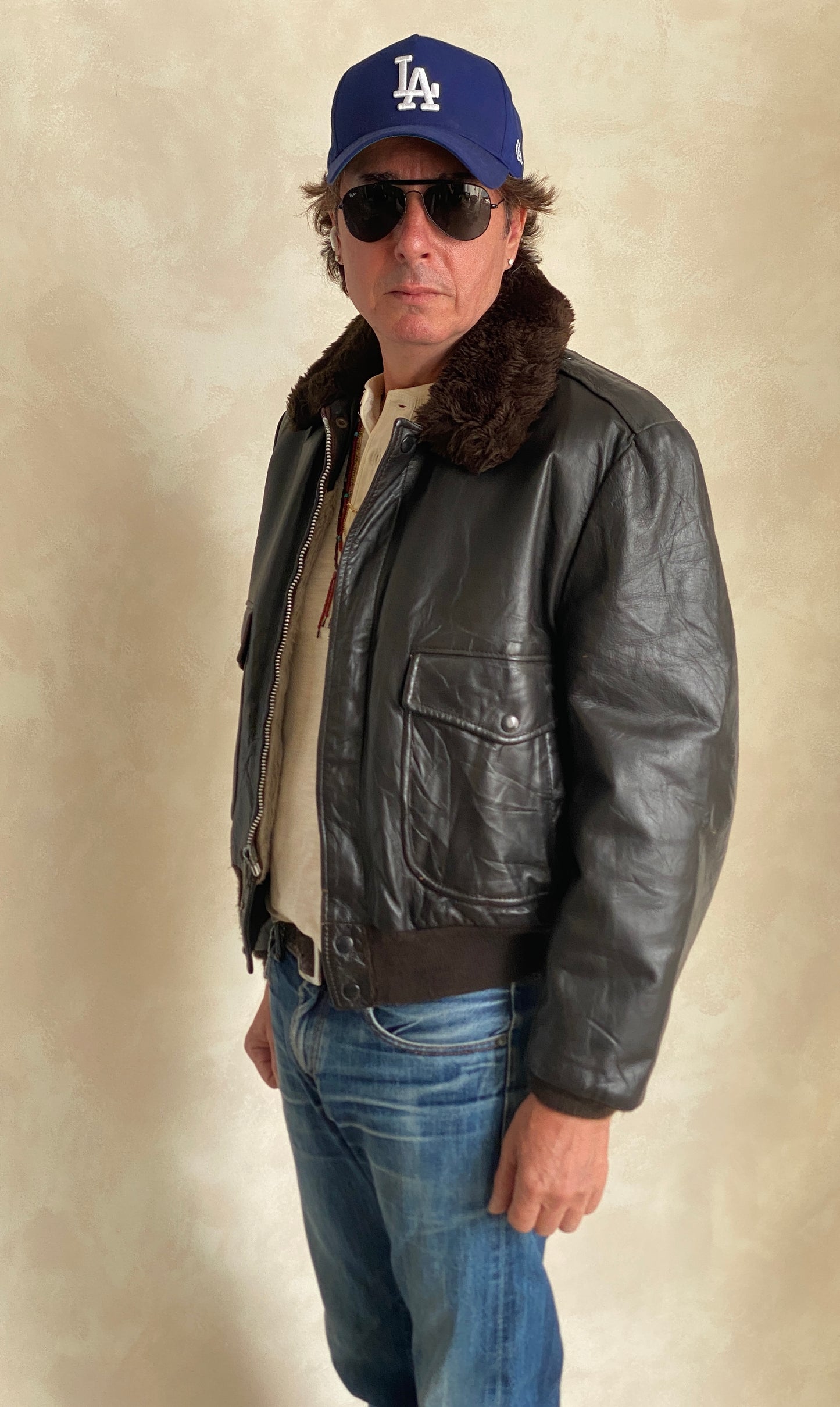 Size 42 USA / 52EU. Vintage Cooper leather Flight Jacket