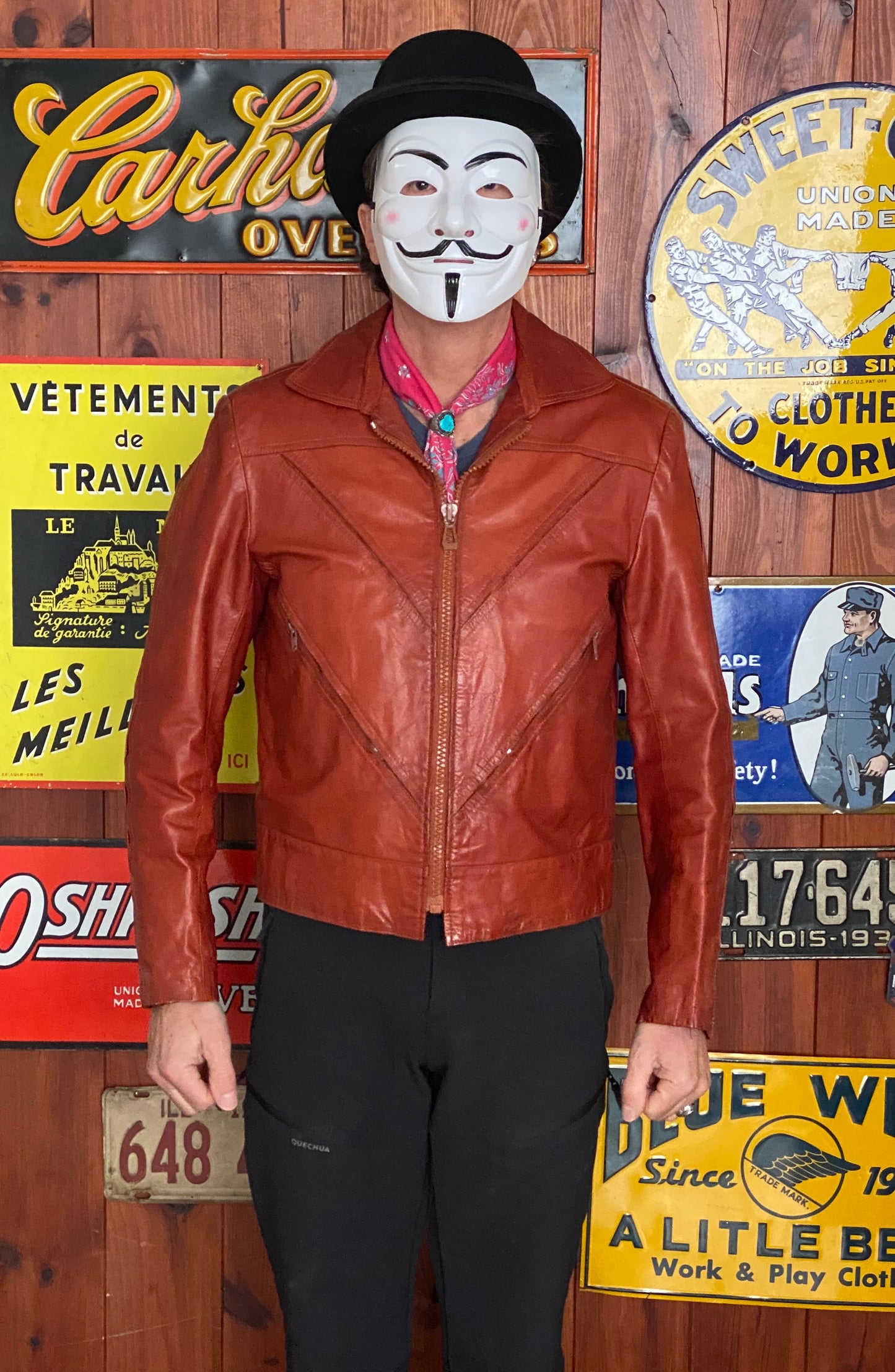 Vintage 70s Wilson Leather Jacket - Size 44 US (54 EU) | USA Vintage BCN