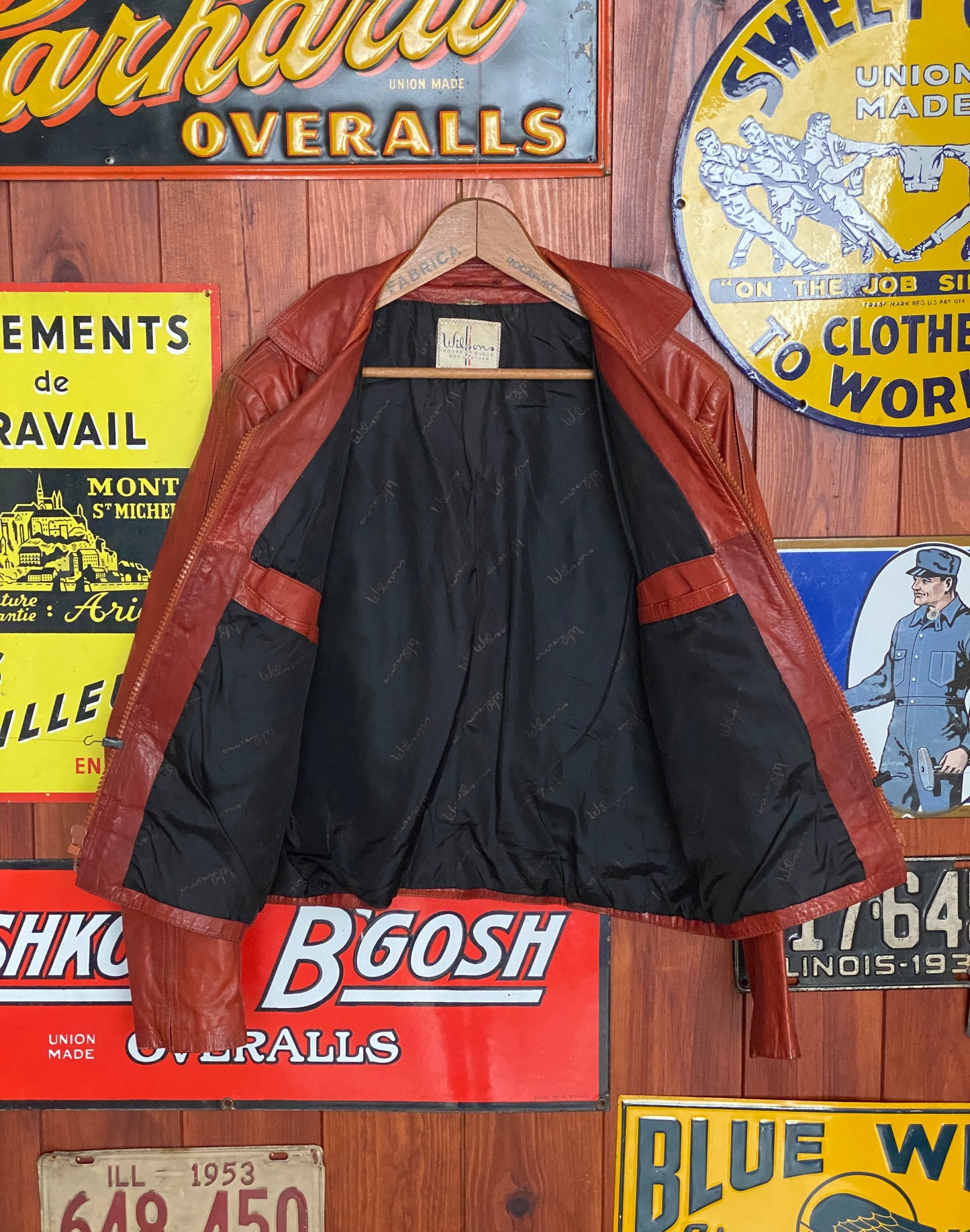 Vintage 70s Wilson Leather Jacket - Size 44 US (54 EU) | USA Vintage BCN