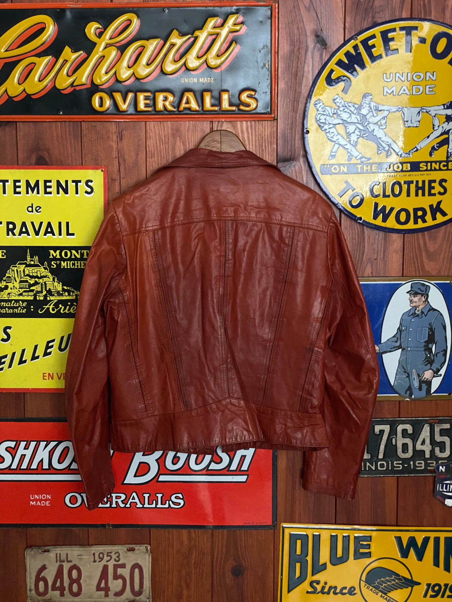 Vintage 70s Wilson Leather Jacket - Size 44 US (54 EU) | USA Vintage BCN