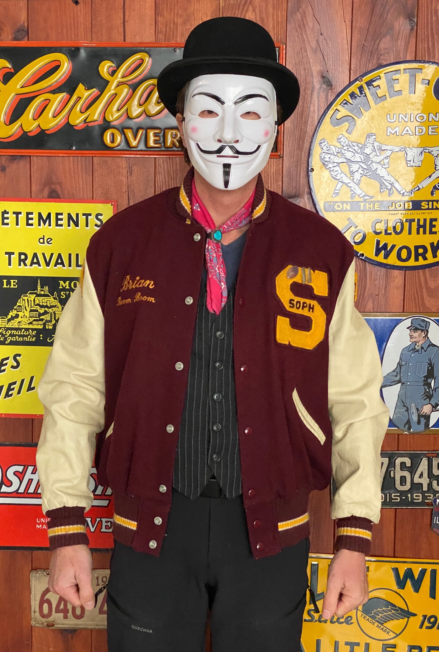 Vintage Varsity Jacket by Delong Size 46US / 56EU – Made in USA