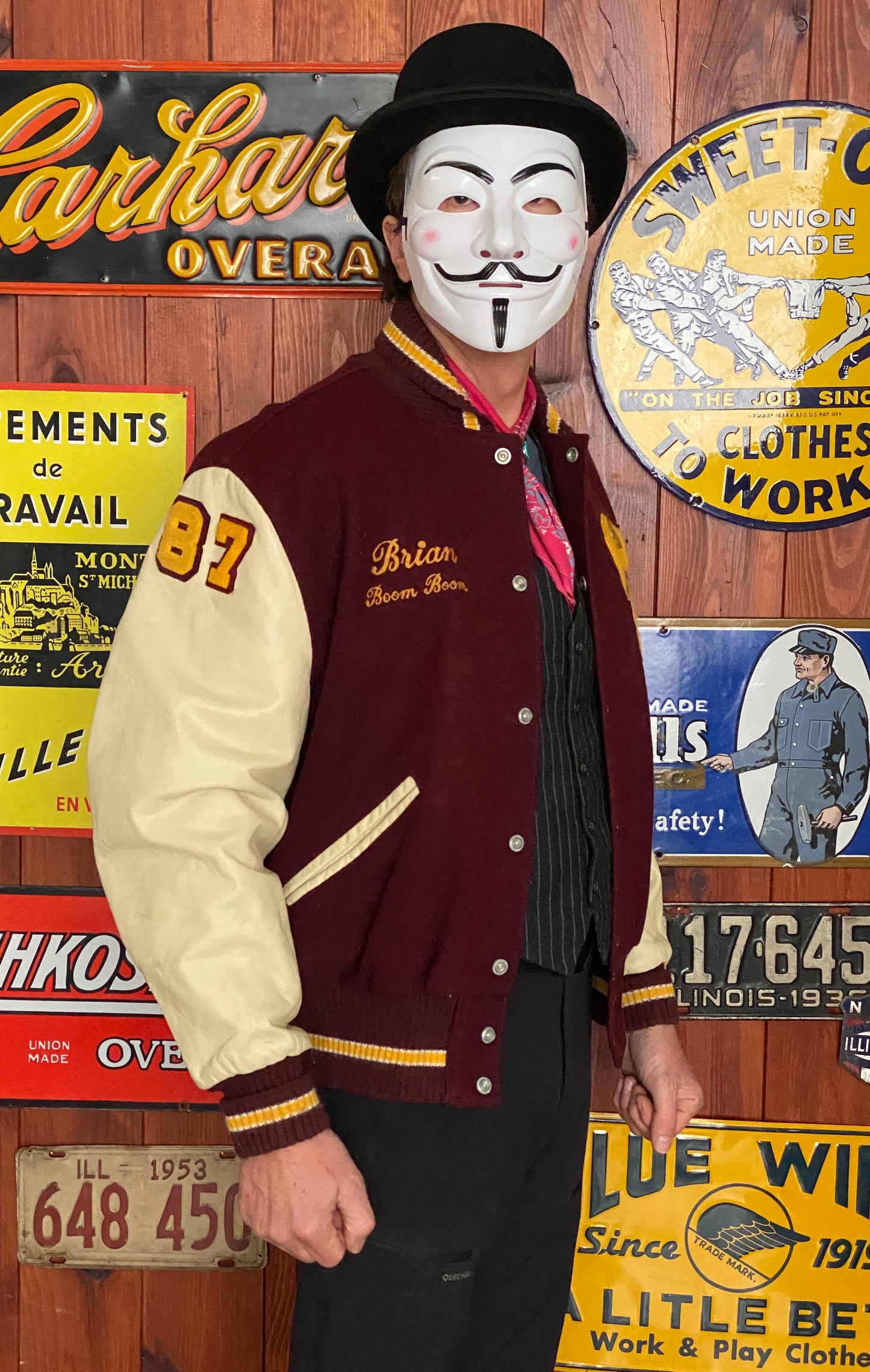 Vintage Varsity Jacket by Delong Size 46US / 56EU – Made in USA