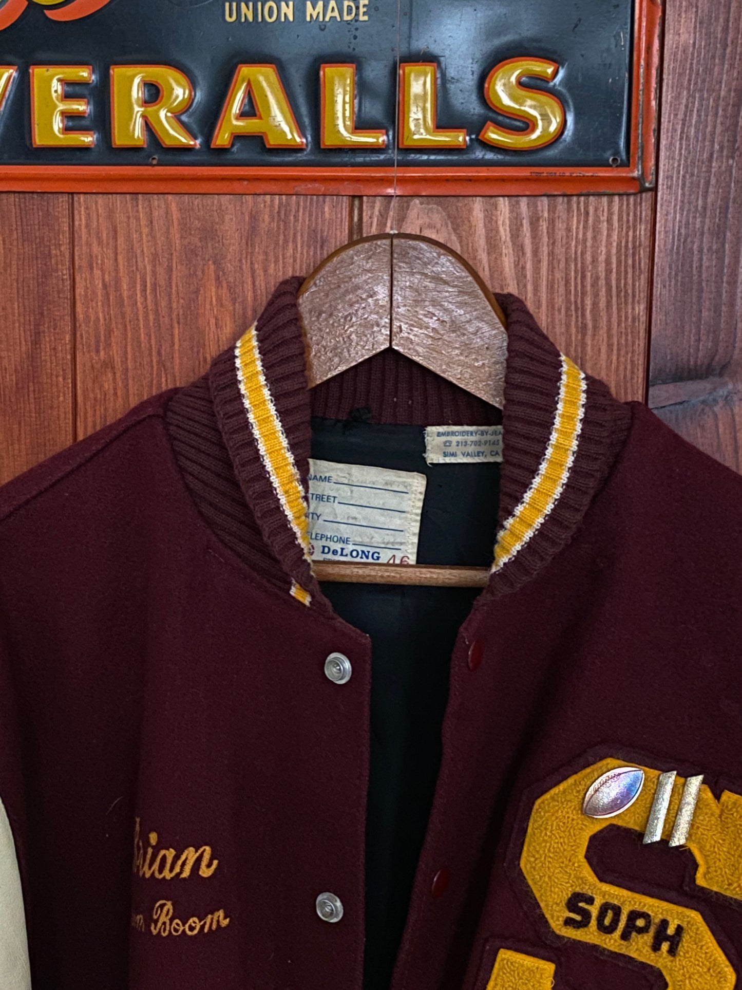 Vintage Varsity Jacket by Delong Size 46US / 56EU – Made in USA