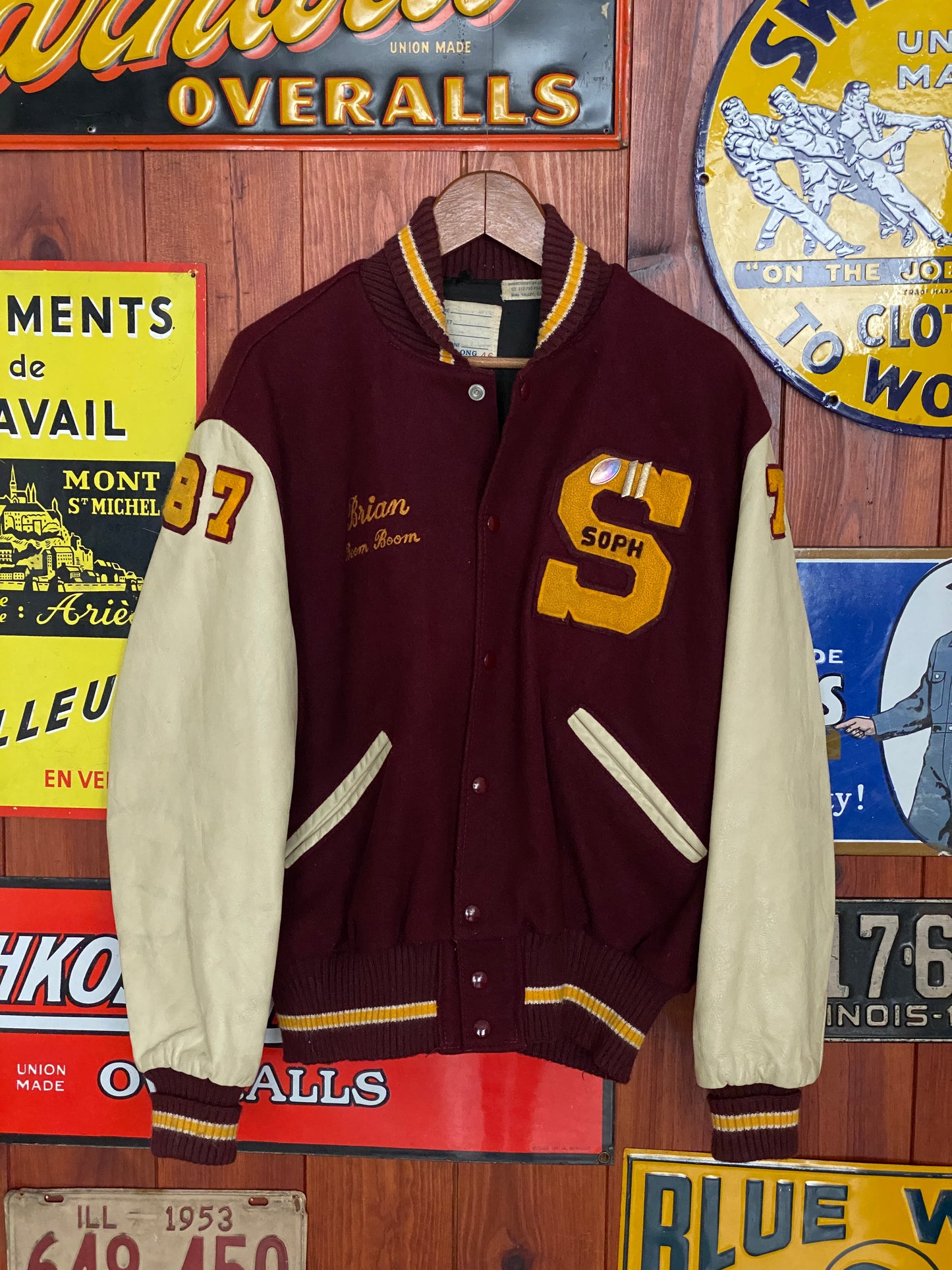 Vintage Varsity Jacket by Delong Size 46US / 56EU – Made in USA