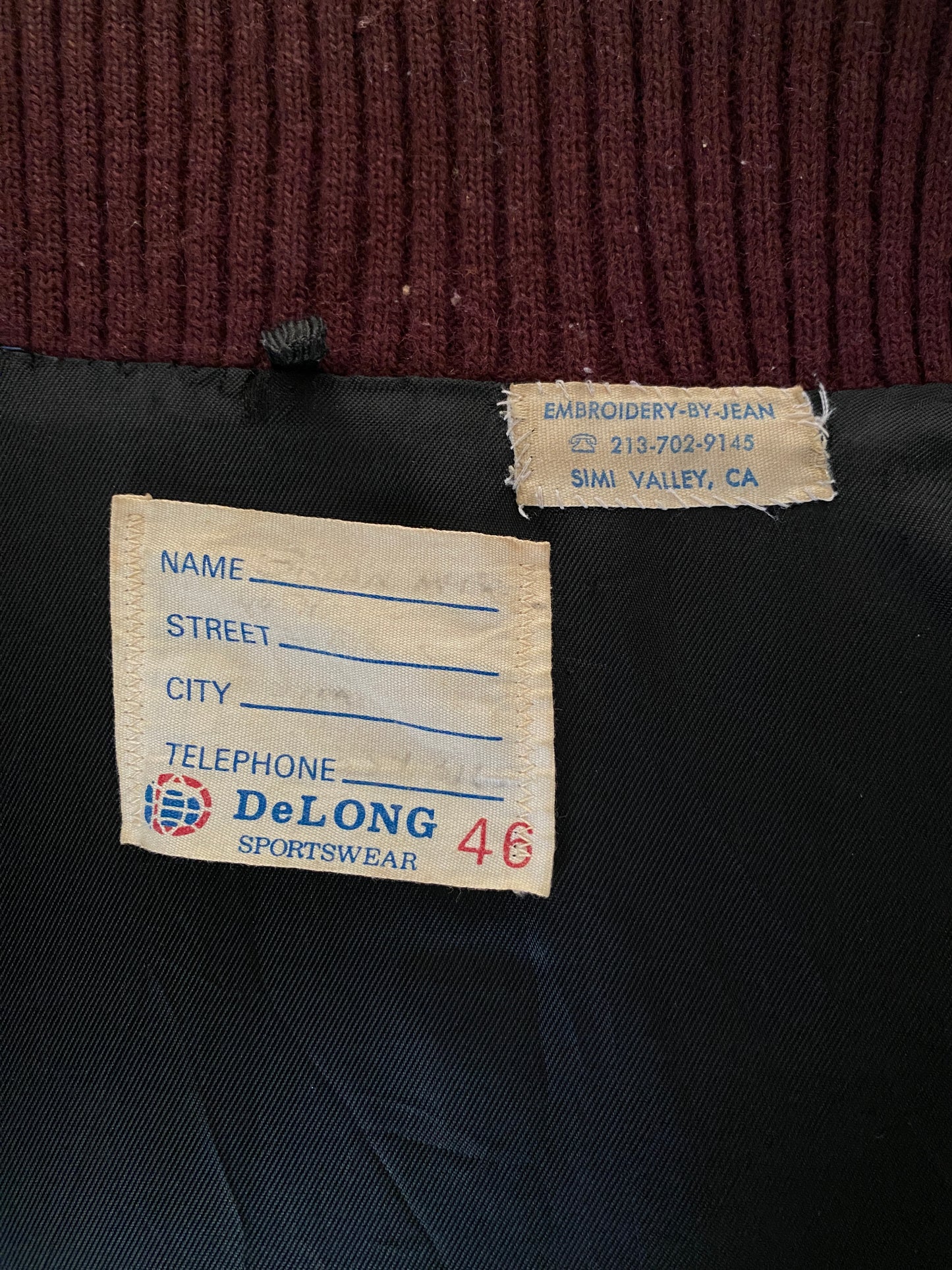Vintage Varsity Jacket by Delong Size 46US / 56EU – Made in USA