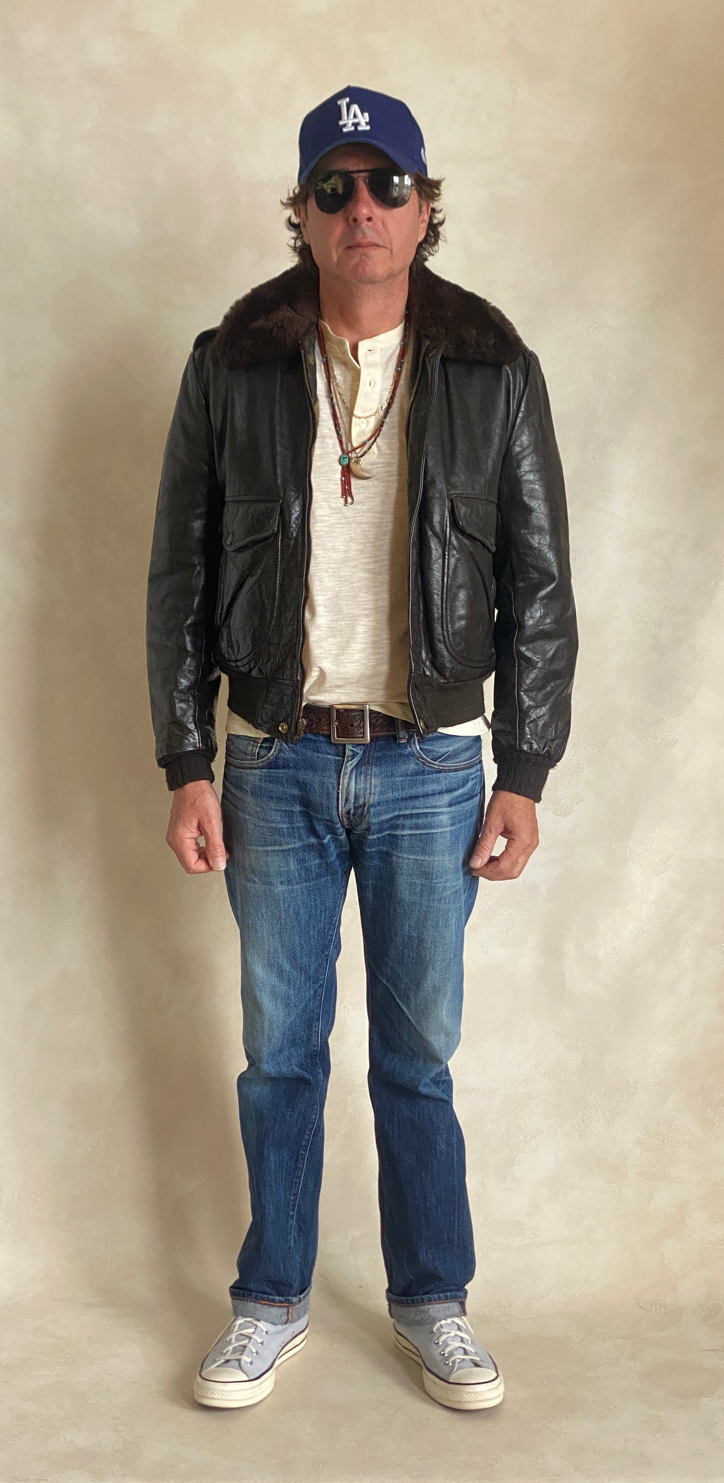 Size 40US Reg (50EU). Vintage leather bomber Flight Jacket Made in USA by Cooper