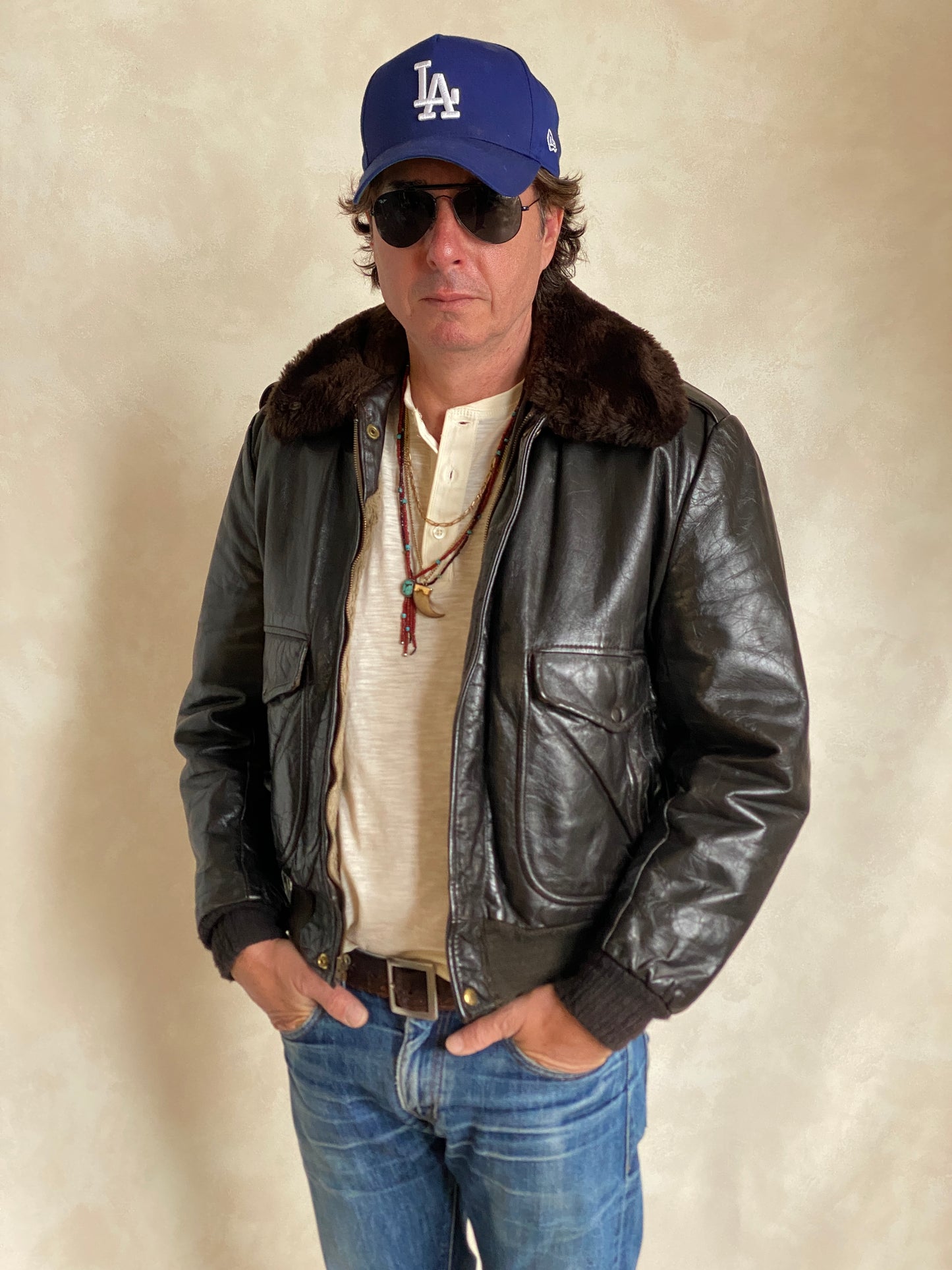 Size 40US Reg (50EU). Vintage leather bomber Flight Jacket Made in USA by Cooper