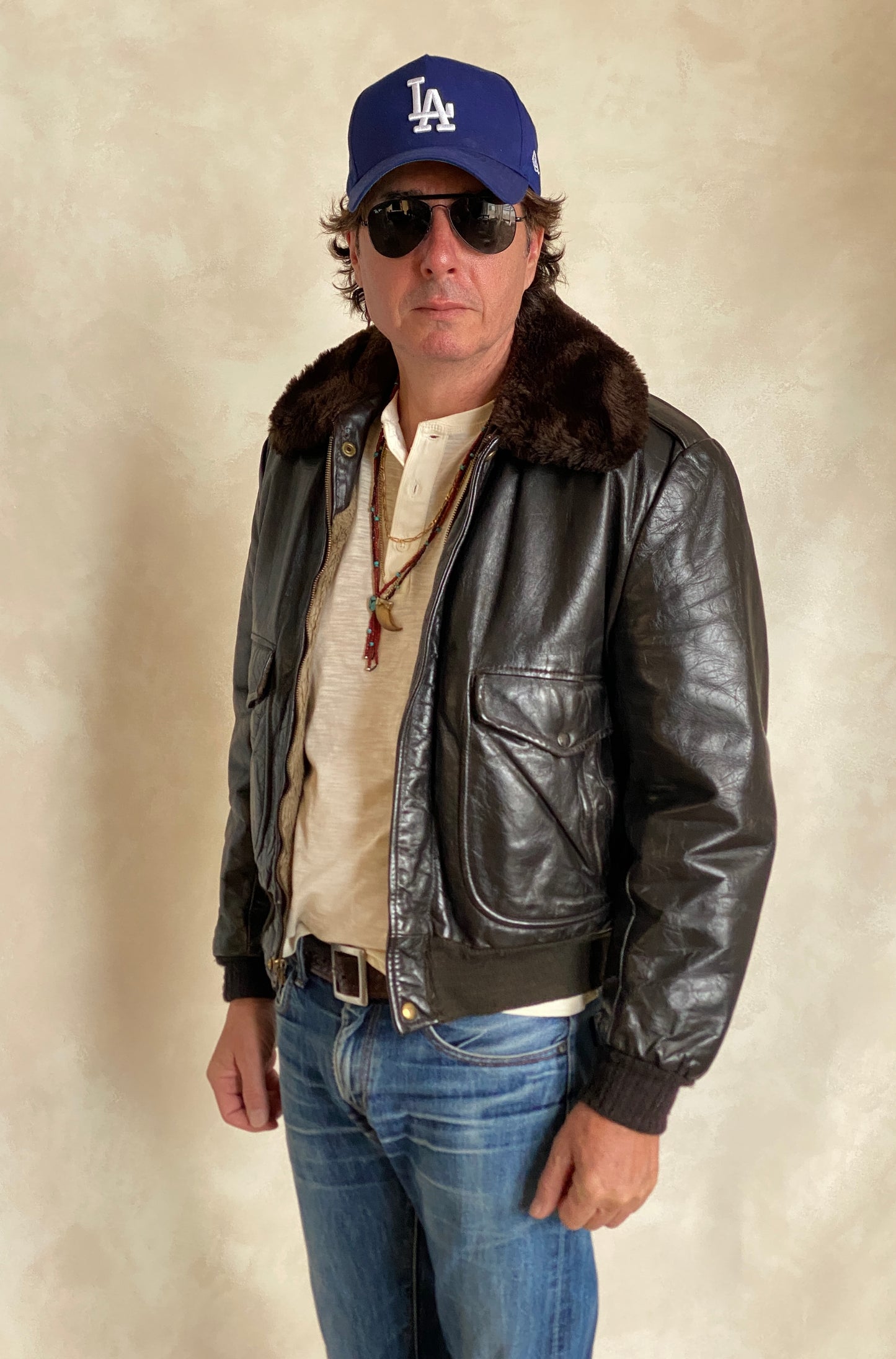 Size 40US Reg (50EU). Vintage leather bomber Flight Jacket Made in USA by Cooper