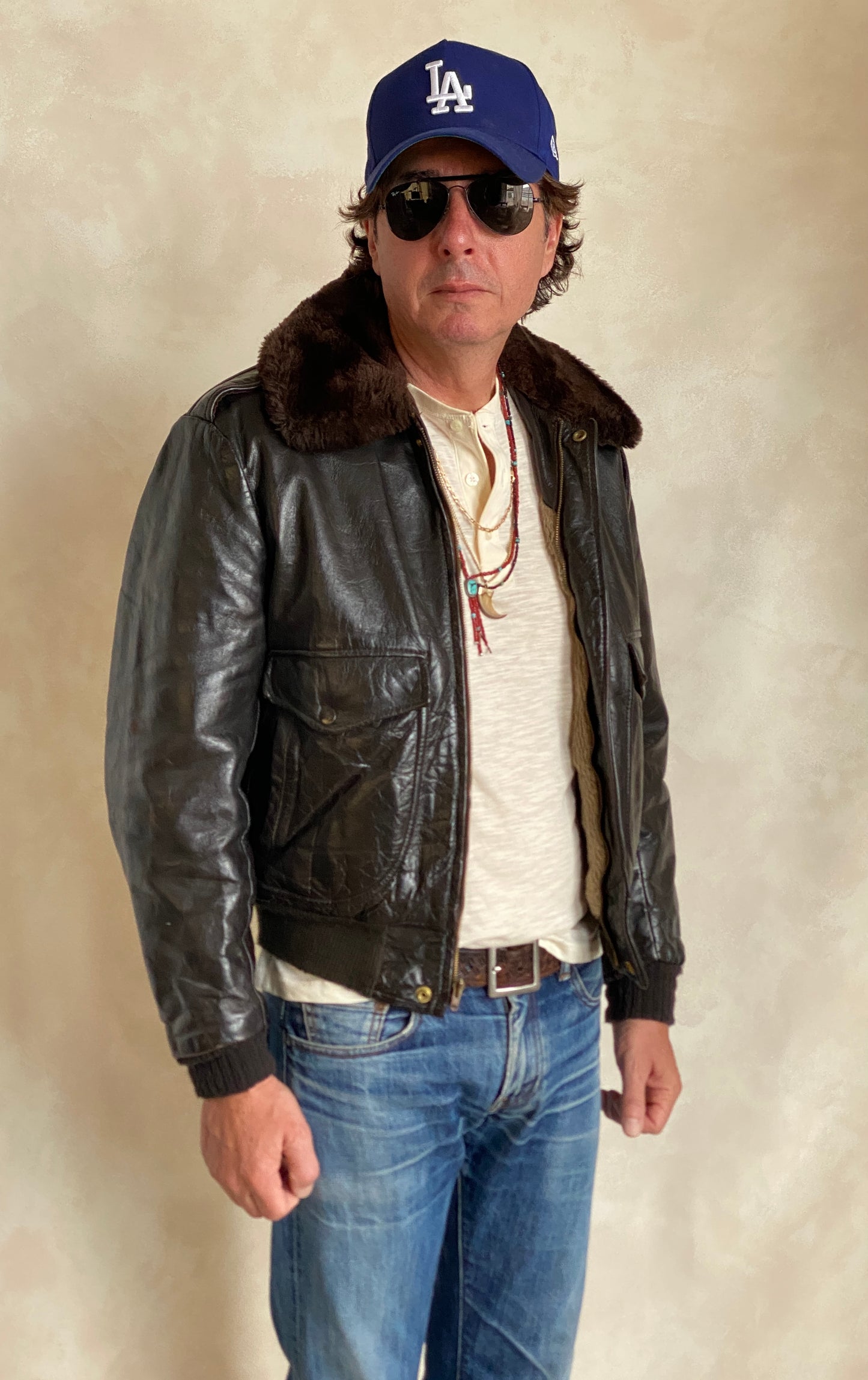 Size 40US Reg (50EU). Vintage leather bomber Flight Jacket Made in USA by Cooper