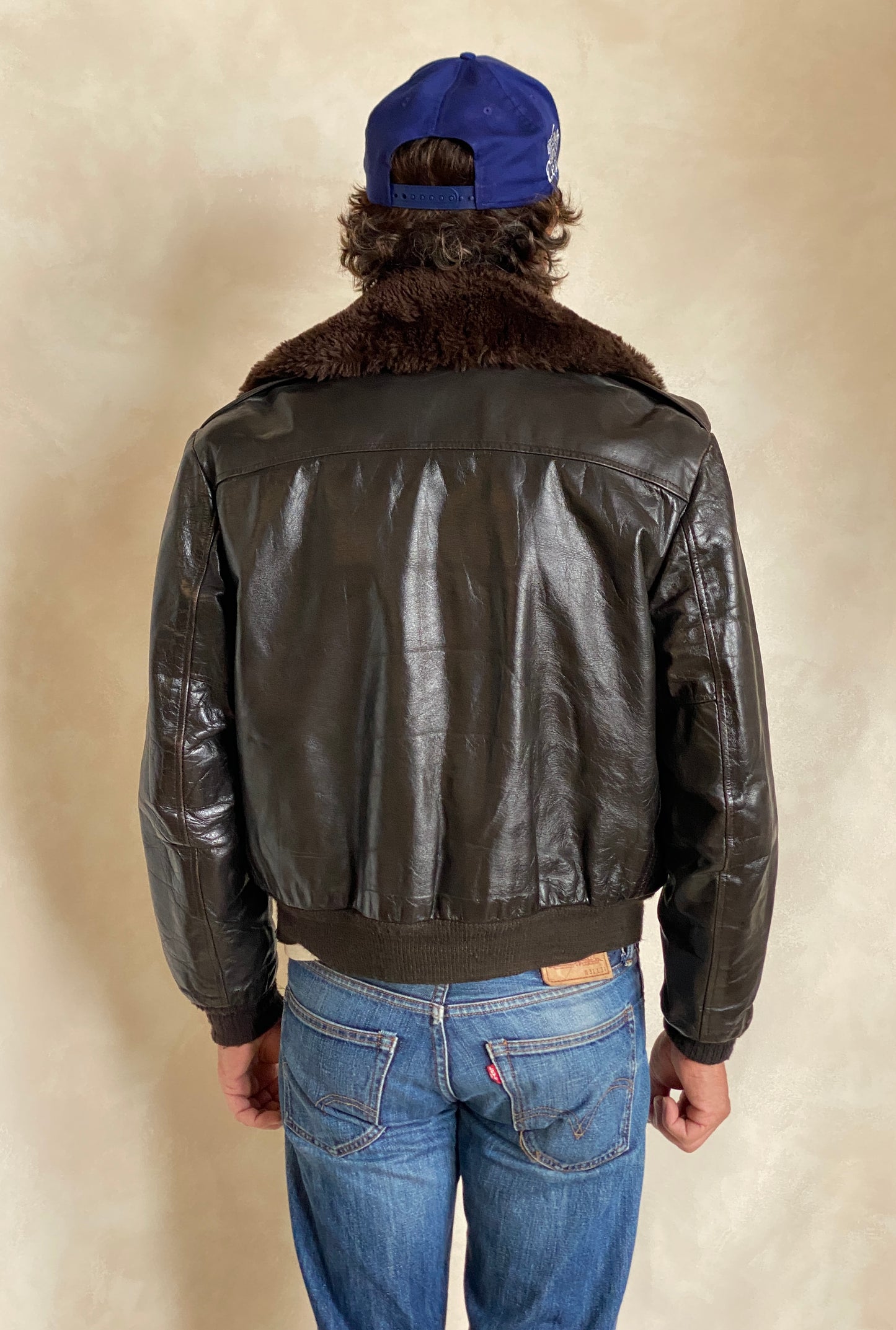 Size 40US Reg (50EU). Vintage leather bomber Flight Jacket Made in USA by Cooper
