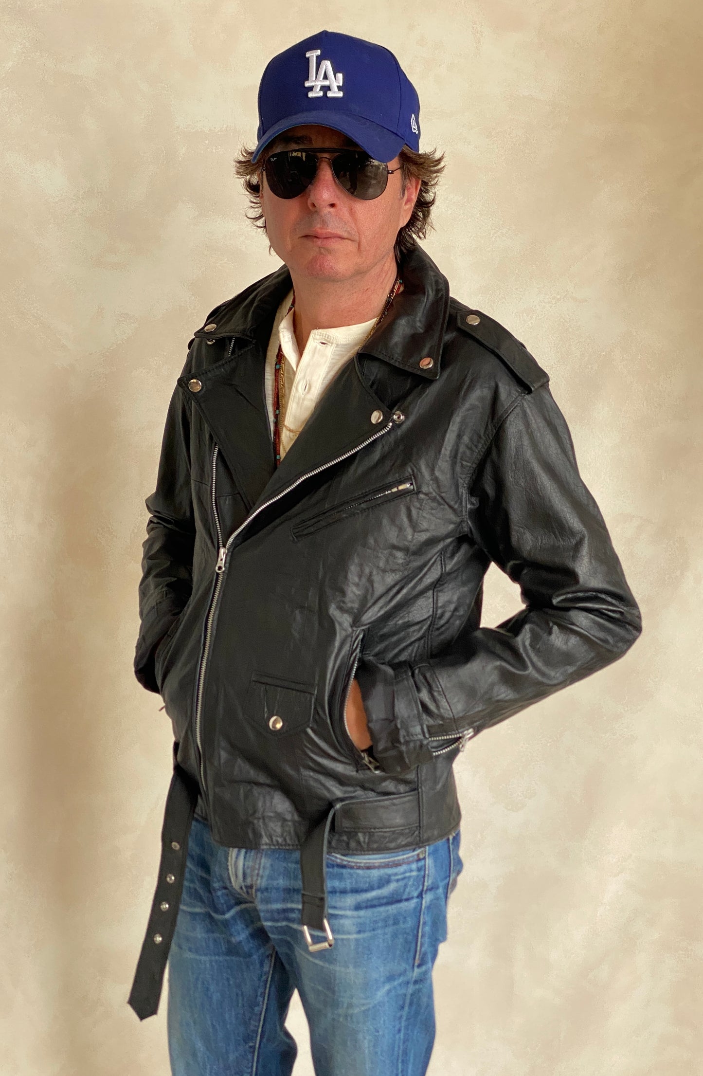 Medium Recycled Leather Motorcycle Jacket | Eco-Friendly Biker Gear