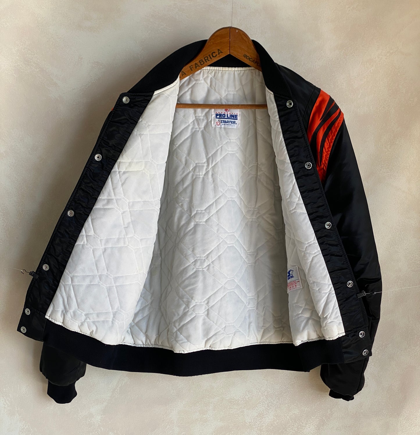 Large Size Vintage 80s Bengals Jacket, Made in USA - Sports Memorabilia