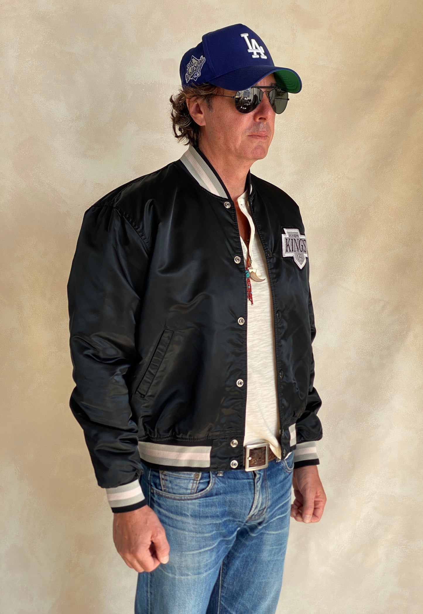 Large. Vintage 80s Kings Starter jacket made in USA