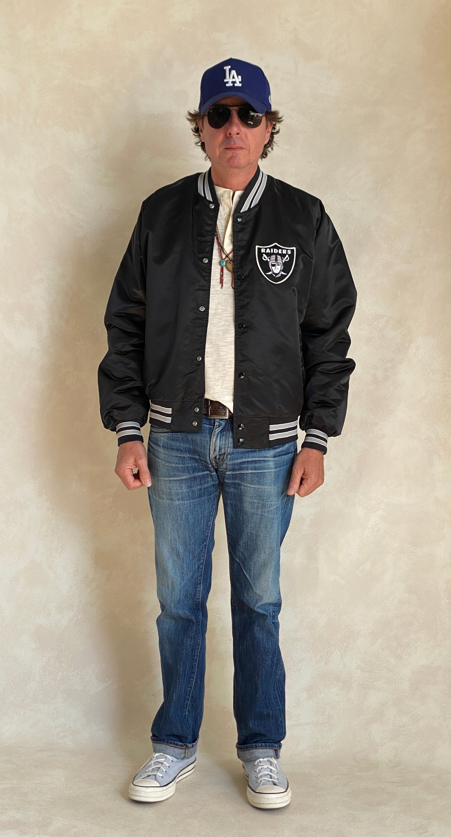 Size Large. Chalkline Los Angeles KINGS satin jacket Made in USA