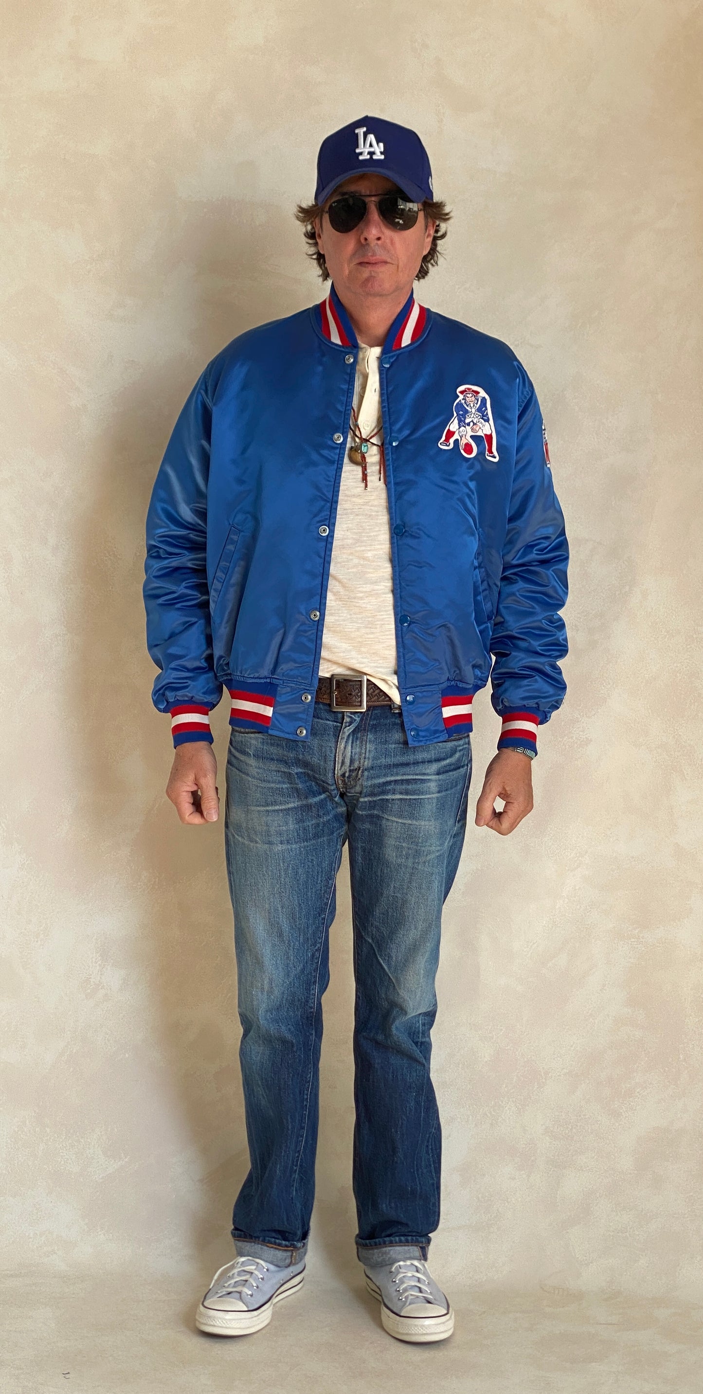Size Large . Starter Vintage 80’s Patriots jacket Made In USA