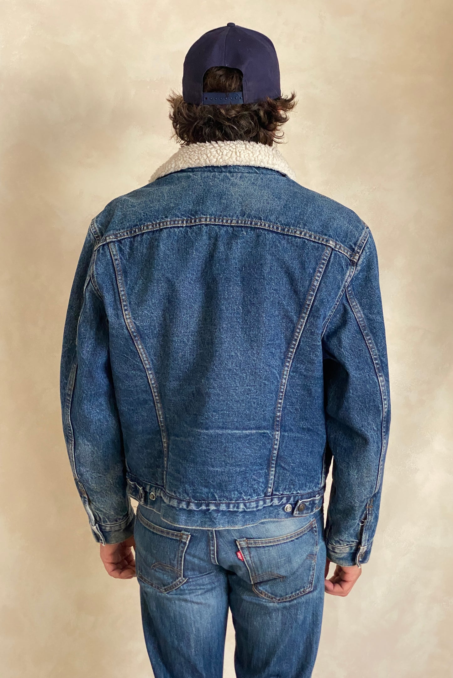 Vintage LEVIS Faux Sherpa Fleece Jacket - Size 44 Reg USA | Authentic American Style