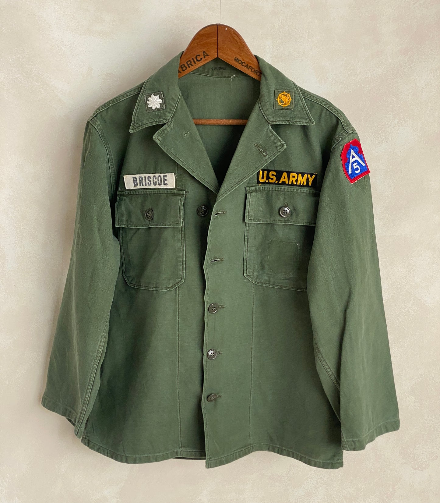 Authentic 1962 Vintage US Army OG 107 Fatigue Shirt - Size M | First Pattern Military Collectible