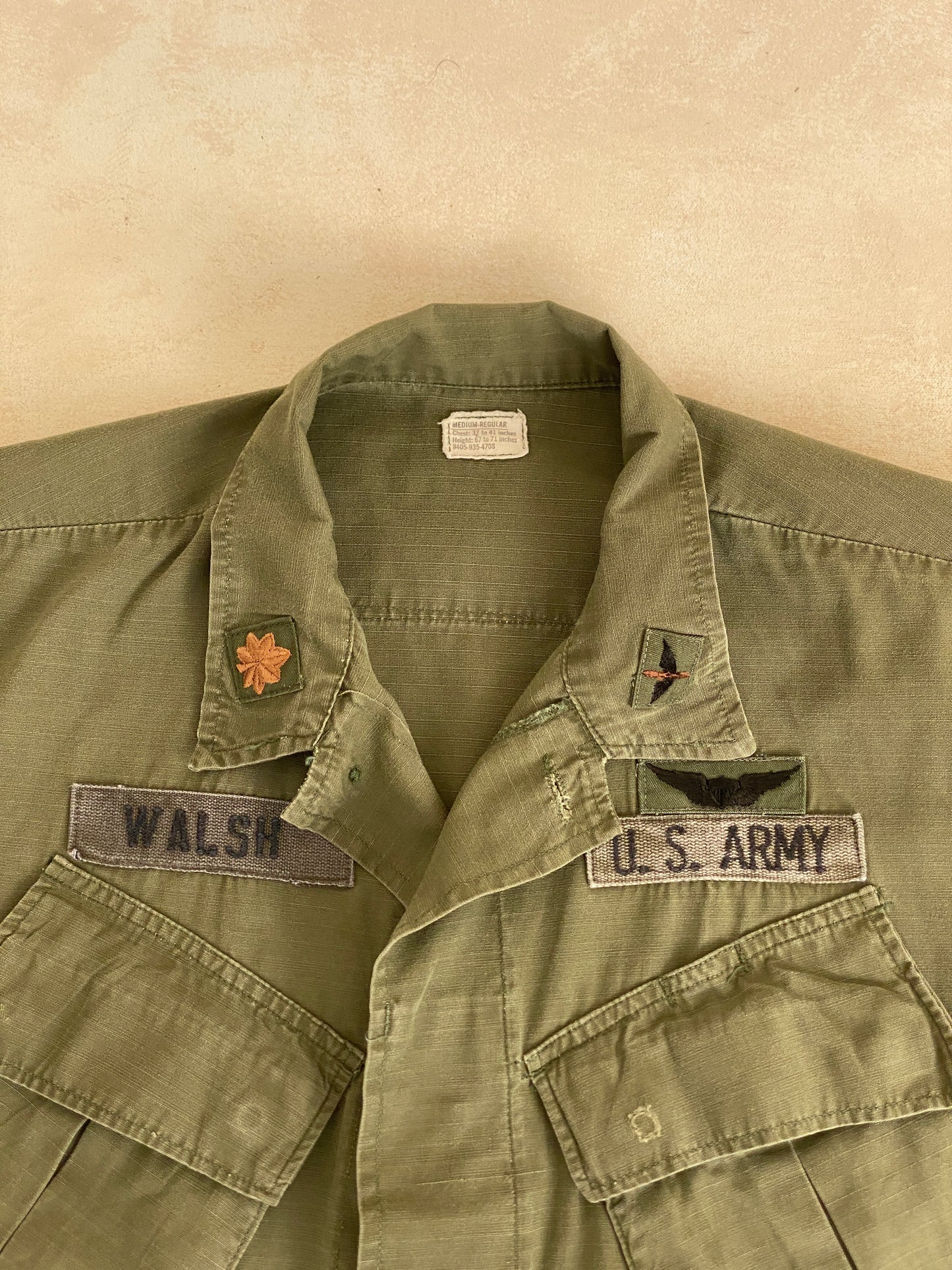Med Reg. Authentic 1970 US Army Vintage Vietnam jungle jacket..