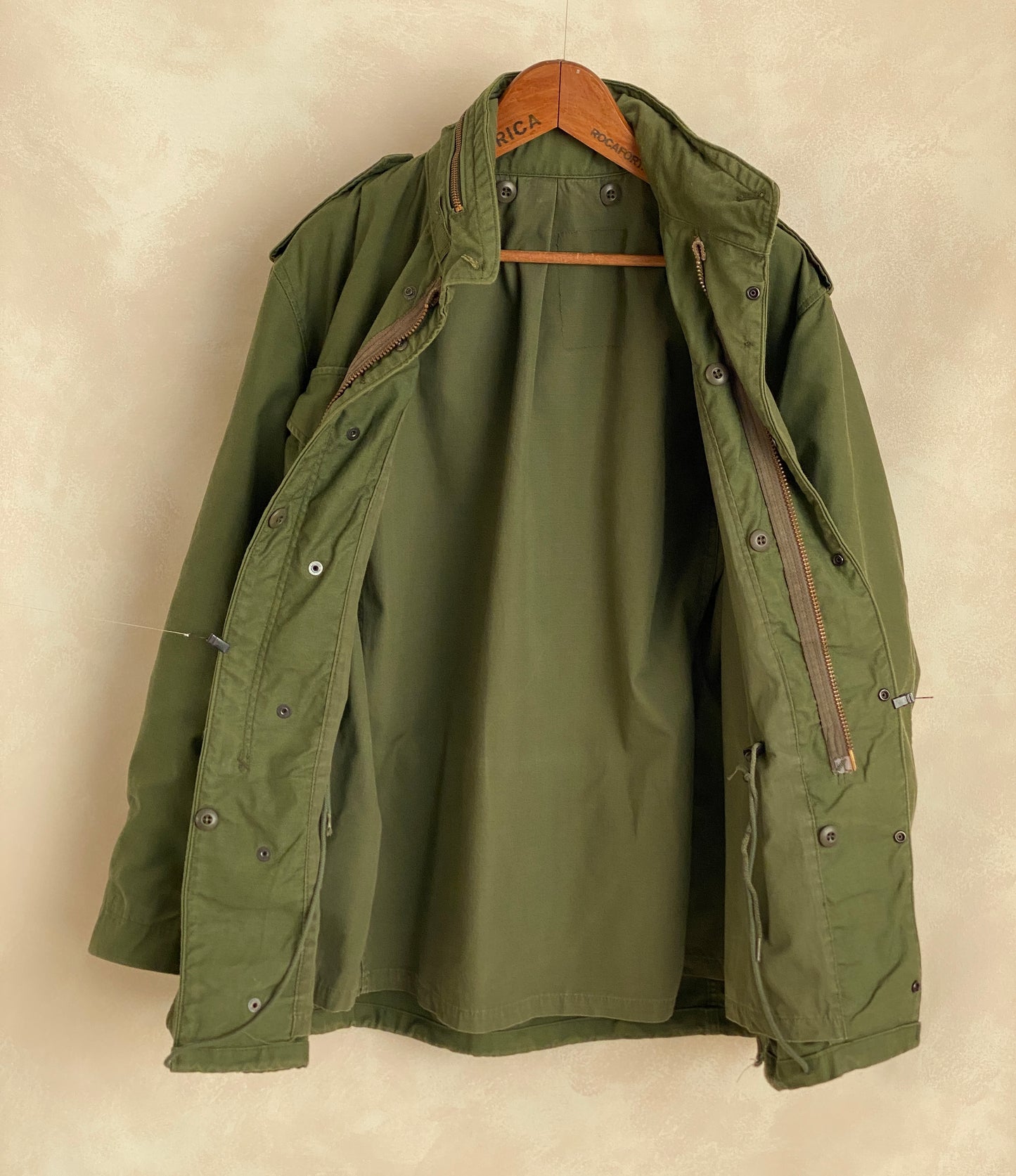 Medium Long Authentic Vintage US Army M-65 OG-107 Jacket | Classic Military Apparel