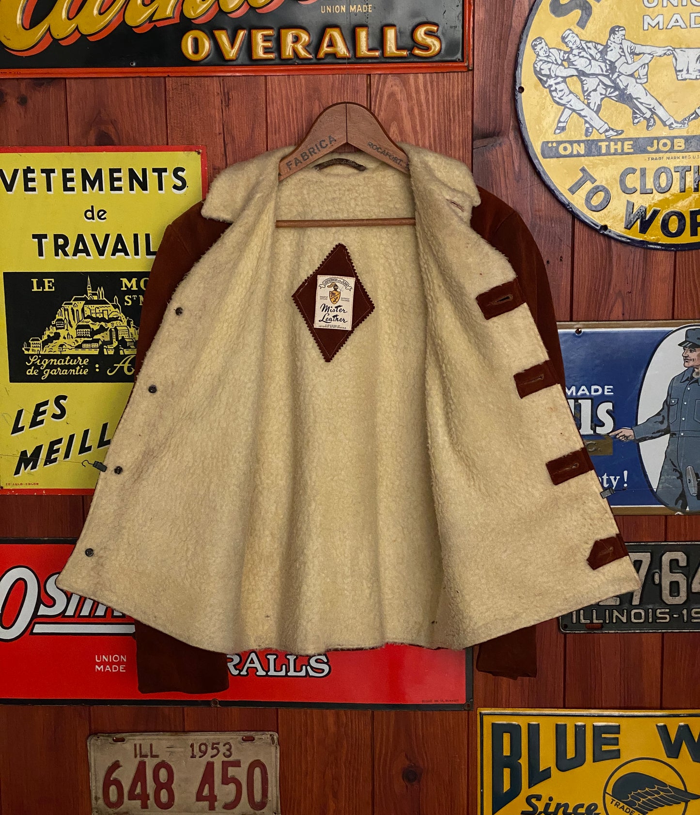 Size 40US Reg (50EU). Vintage suede ranch jacket made in USA