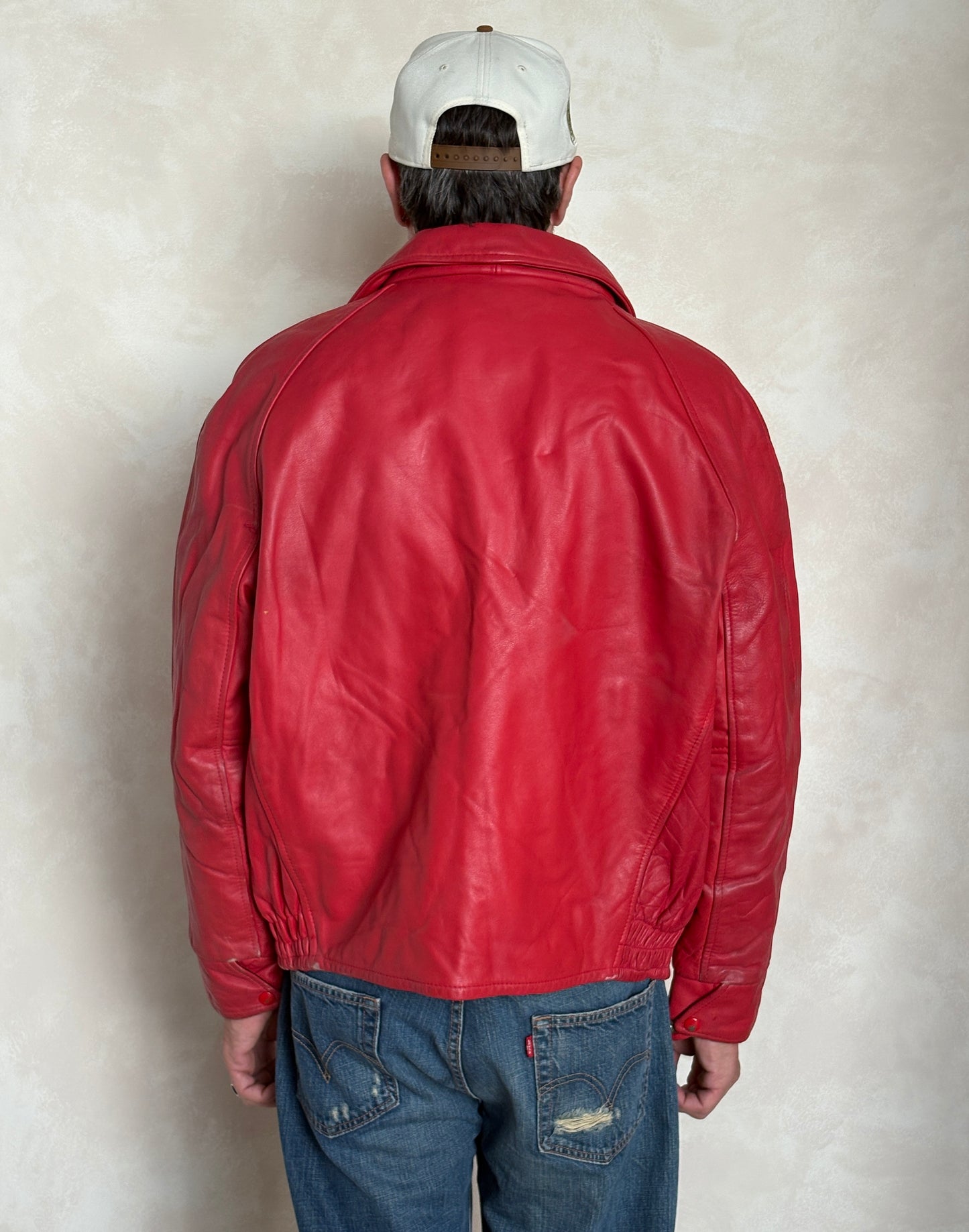Size 44US / 54EU Vintage Leather Hockey Jacket Men’s Size 44 – Soft Canadian Leather – Made in Canada