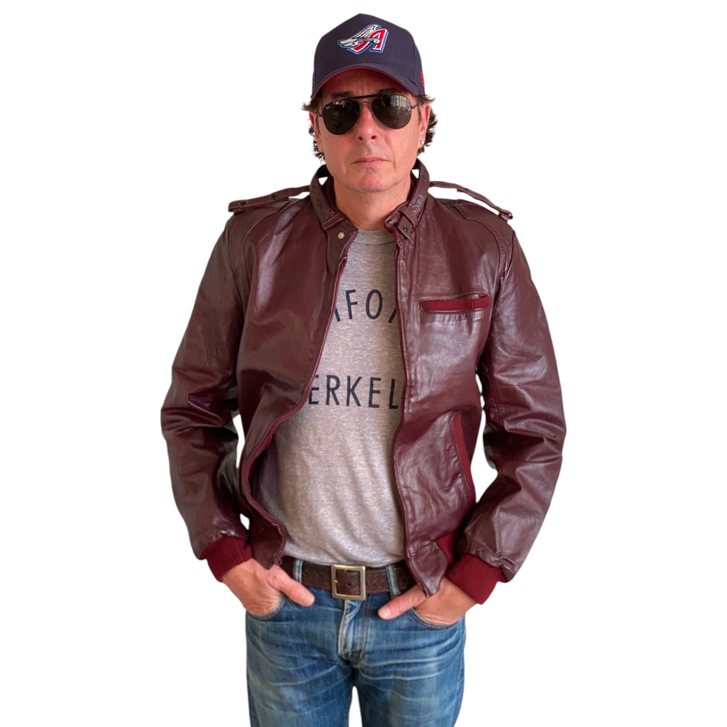 Vintage 80s Leather Jacket Size 38 US (48 EU) | Classic Retro Fashion