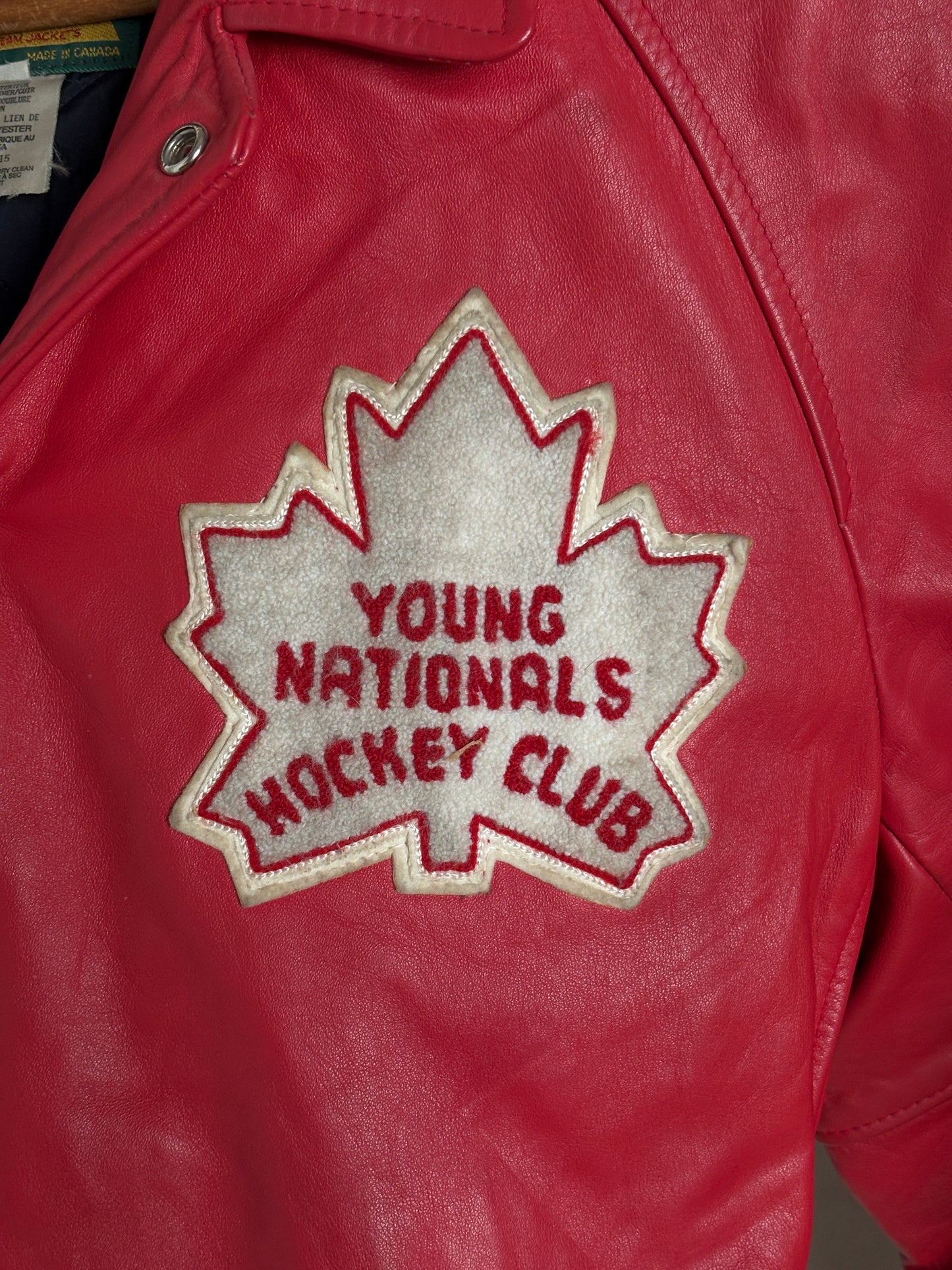 Size 44US / 54EU Vintage Leather Hockey Jacket Men’s Size 44 – Soft Canadian Leather – Made in Canada