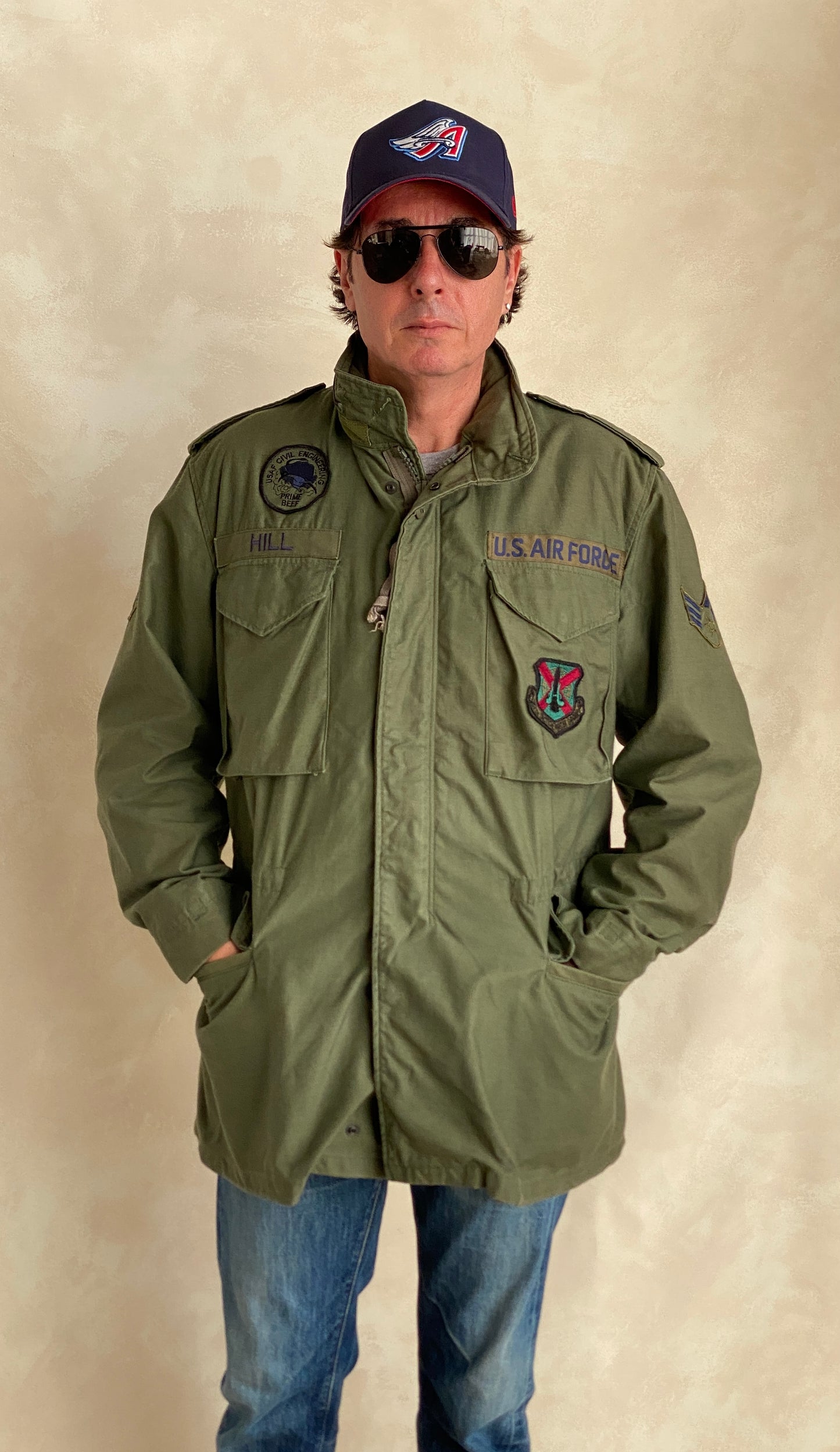 Medium Long . Authentic 1987 US Army Vintage M-65 field jacket Military